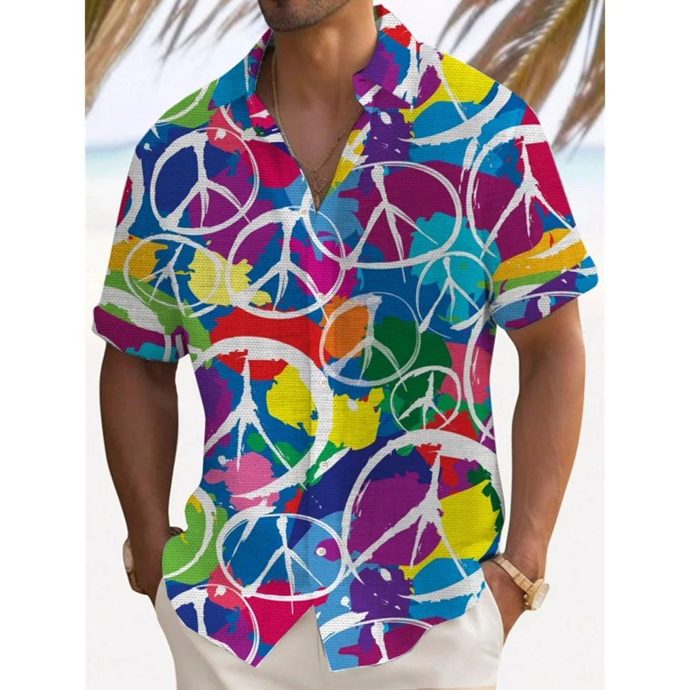 

Men's Shirt Summer Casual Fashion Short Sleeved Shirt For Men Loose Breathable Hawaiian Shirt Man Casual Men's Clothing Top