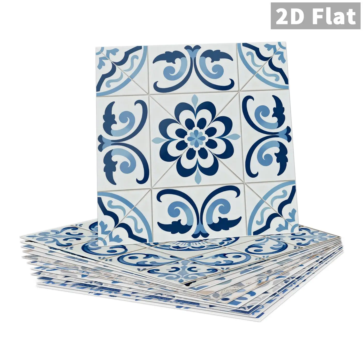36Pcs Moroccan Tile Stickers, Removable Waterproof Self-Adhesive Wall Decals for Kitchen Bathroom Home Renovation