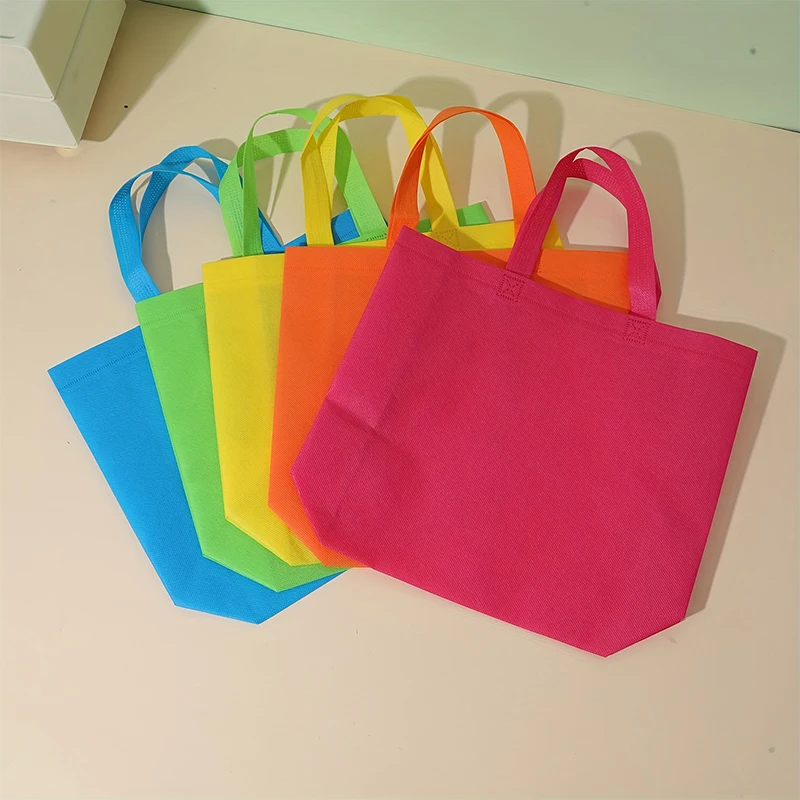 5 Vlies-Einkaufstaschen, wiederverwendbare Geschenkverpackungstaschen mit großem Fassungsvermögen, tragbare, faltbare Reise-Aufbewahrungstaschen, Aufbewahrungstaschen, geeignet für DIY-Transferdruck, Stickerei, Geburts – Detail 2