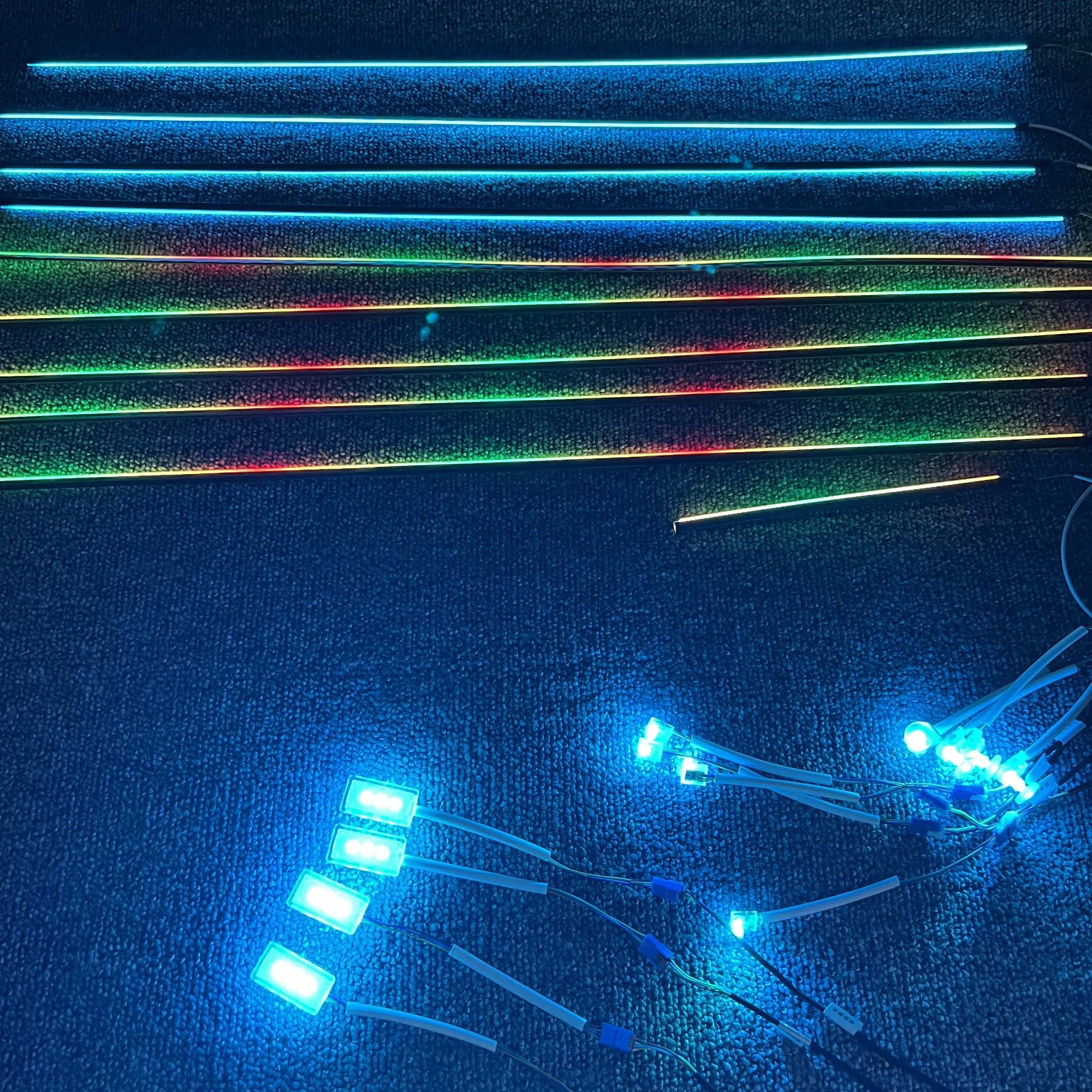 18 in 1 Symphony Dual Zone Car Led Ambient Lights Car Interior Dashboard Door Universal Rgb Car Dynamic Chasing Ambient Light!