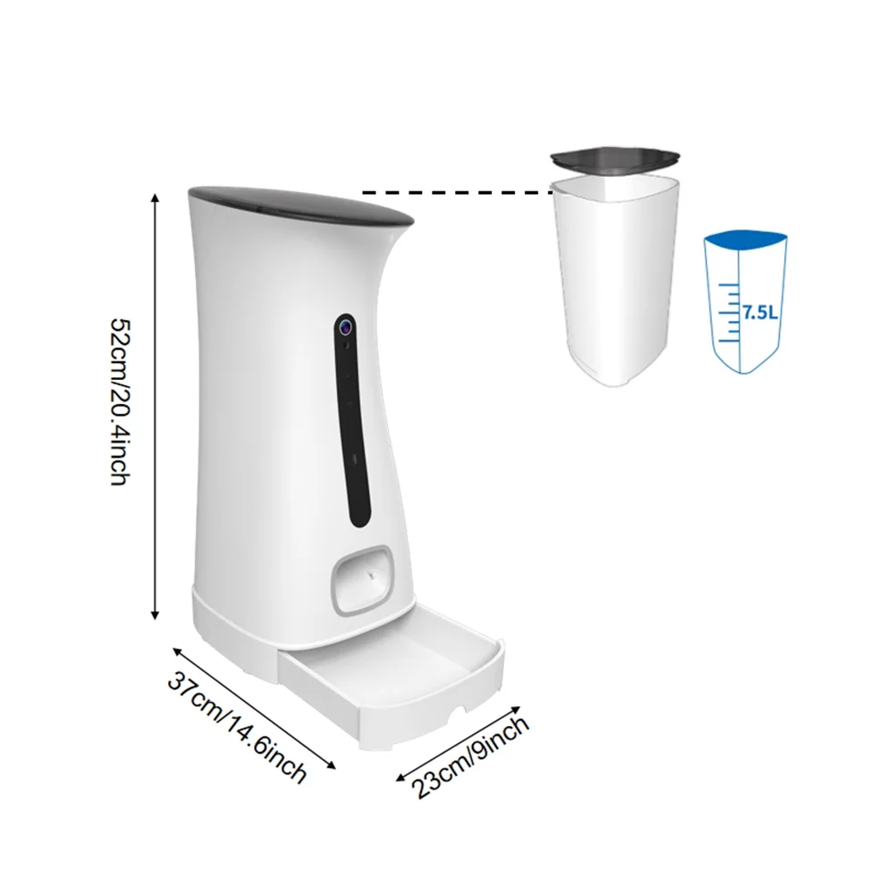 

Dispenser Automatic Pet Feeder Wifi Mobile Phone App Remote Control for Dogs and Cats Feeder