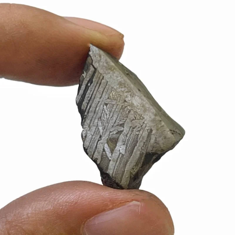 Muonionalusta Iron Meteorite Triangular Irregular Slice Specimen Clear Widmanstätten Pattern  For Collection And Craft CC253