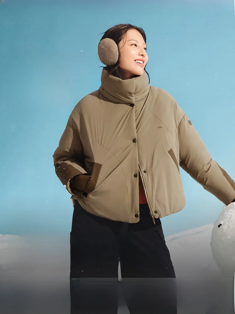 

Banana Le CL90524 Women's Puffer Jaet Windproof Stand Collar Warm like down Cotton Coat Bread ape Cold Proof Outerwear