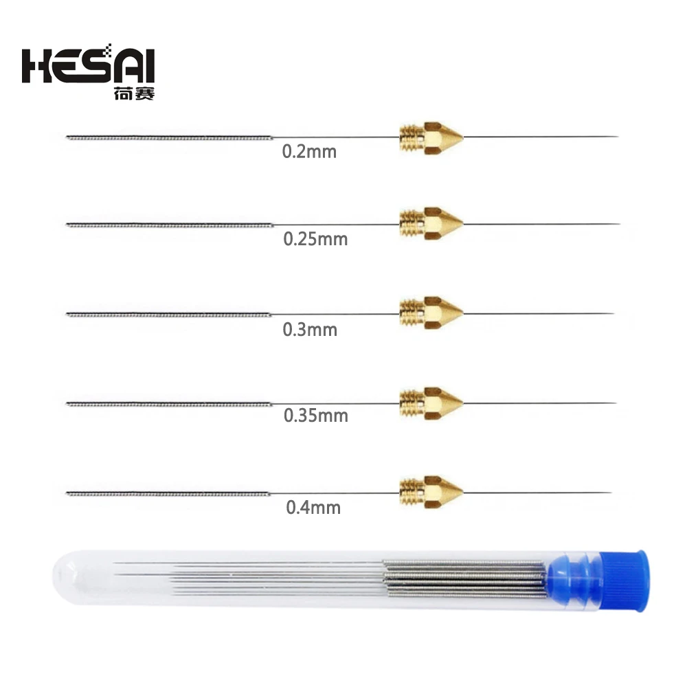 Stainless Steel Nozzle Cleaning Needles Tool 0.2mm 0.3mm 0.4mm 0.5mm 0.6mm Drill For V6 Nozzle 3D Printers Parts