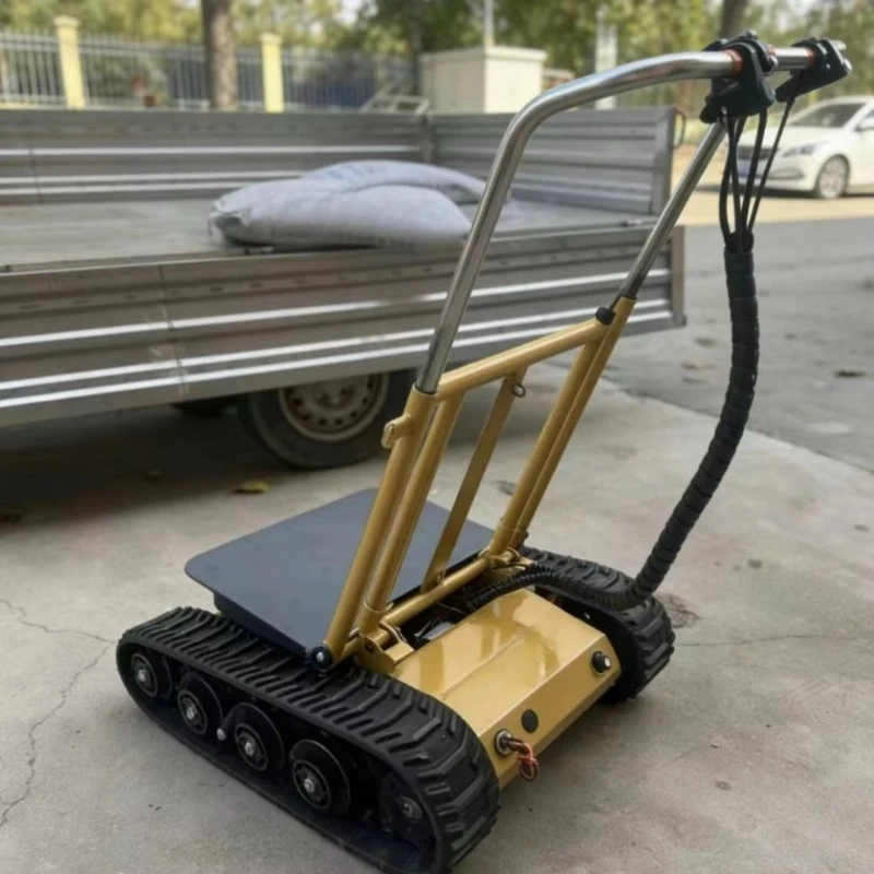 Steel Crawler Stair Climbing Trolley 300Kg Bearing Capacity Foldable Platform Portable Layout For Indoor Outdoor Transportation