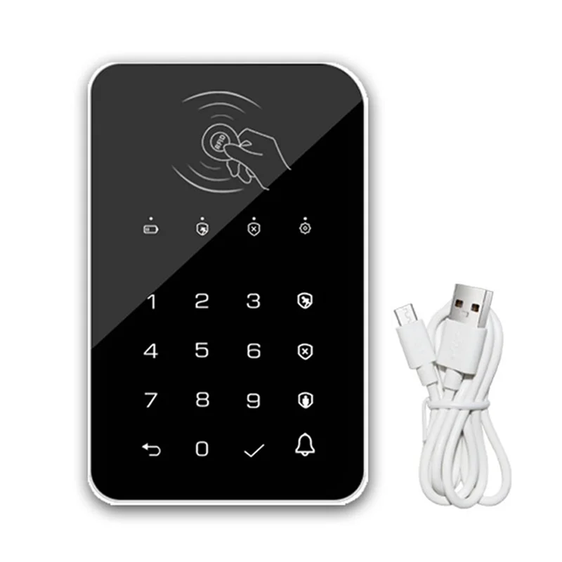 433MHz Wireless Keyboard Touch Pad Doorbell Button for G50 / G30 / PG103 / W2B WiFi Alarm RFID Card Rechargeable