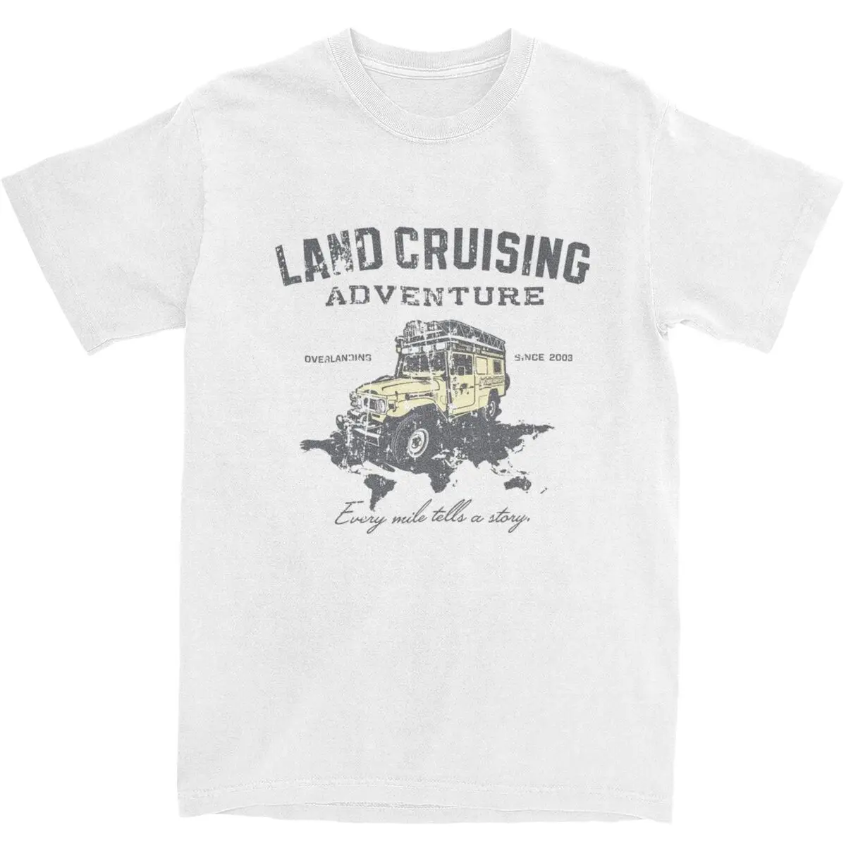 Overland Land Cruse 80 Off Road T Shirt Apparel for Men Cotton Awesome Landcruising Adventure T-shirts Clothes Graphic Printed