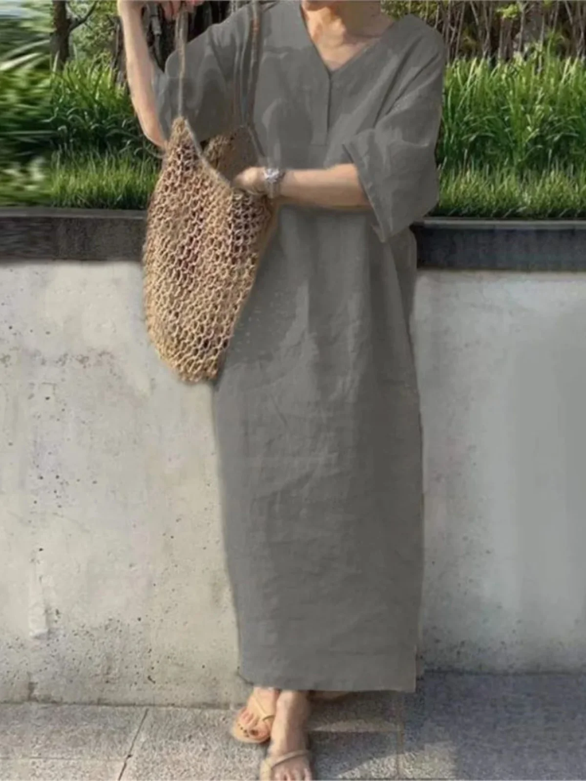 Women's Loose V-Ne … - image