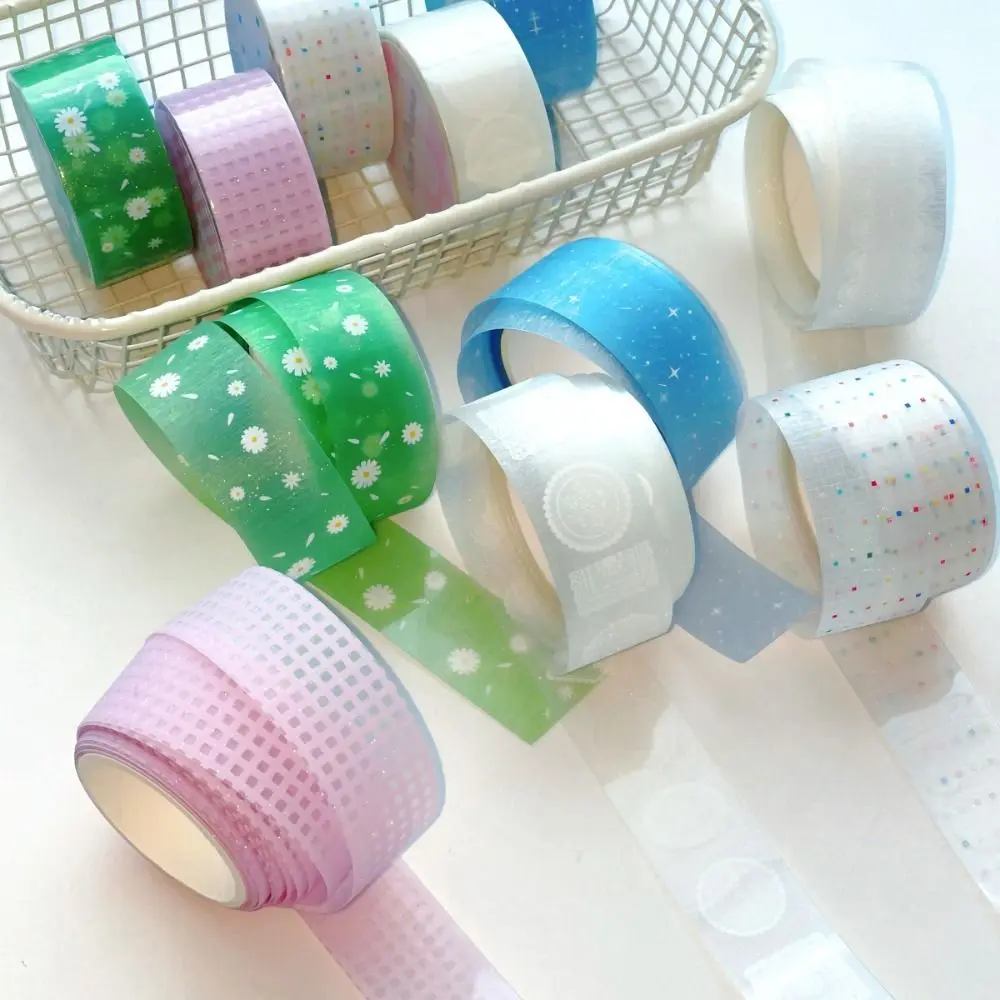 Brilliant Exquisite Washi Tape Sand Sparkle Star Galaxy Masking Tape Flower Pattern Brush Salt Style Packaging Tape