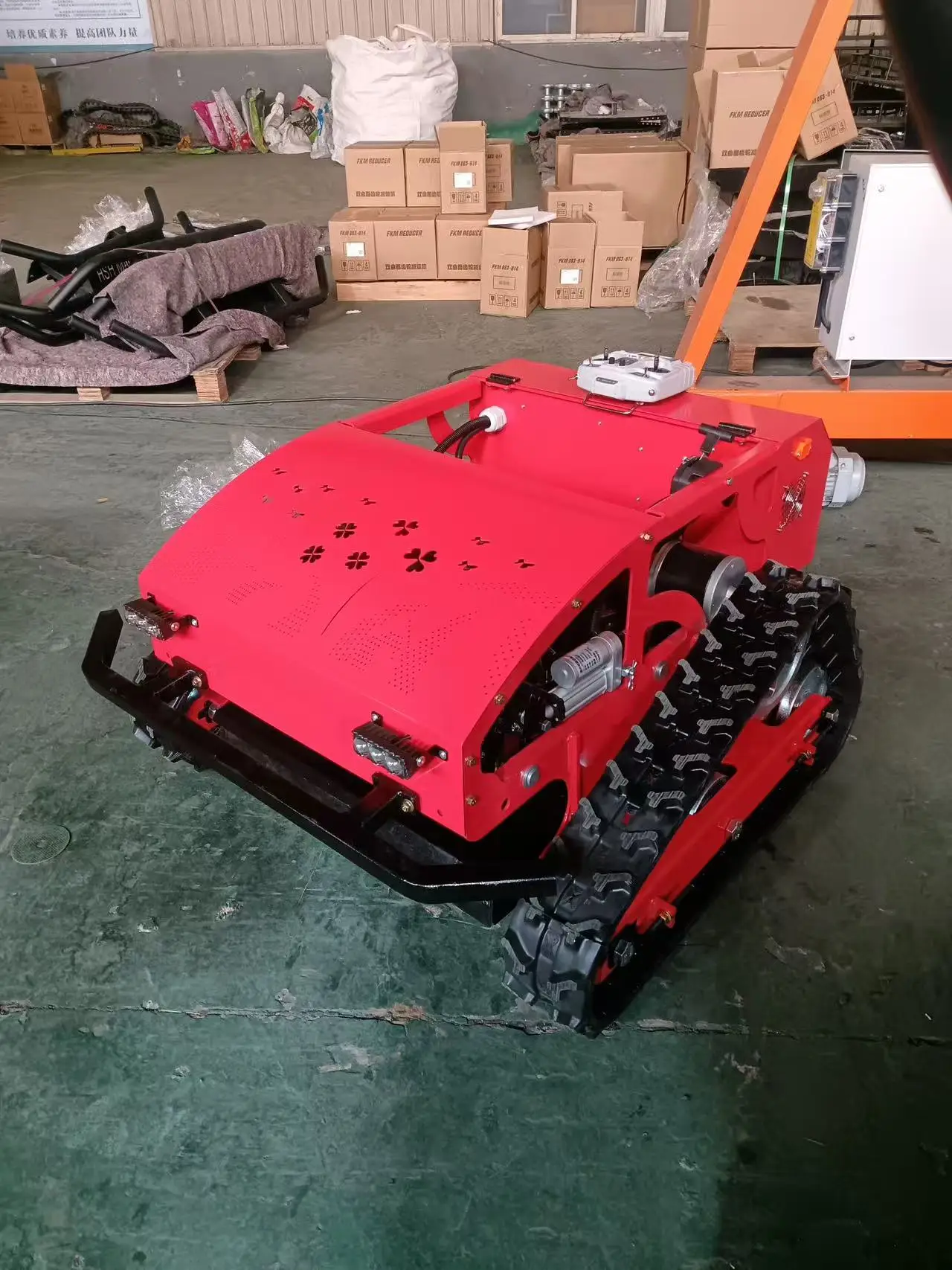 224-55A Industrial Petrol Lawn Mower 4-Stroke Engine 224CC 600W Power Zero-Turn Adjustable Cutting Height 20-150mm