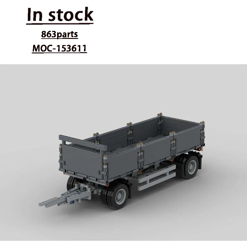 

MOC-153611 Cargo Transport Flatbed Trailer Dump Truck Building Blocks Model 863 PartsMOC Creative Boys Kids Birthday Toy Gifts