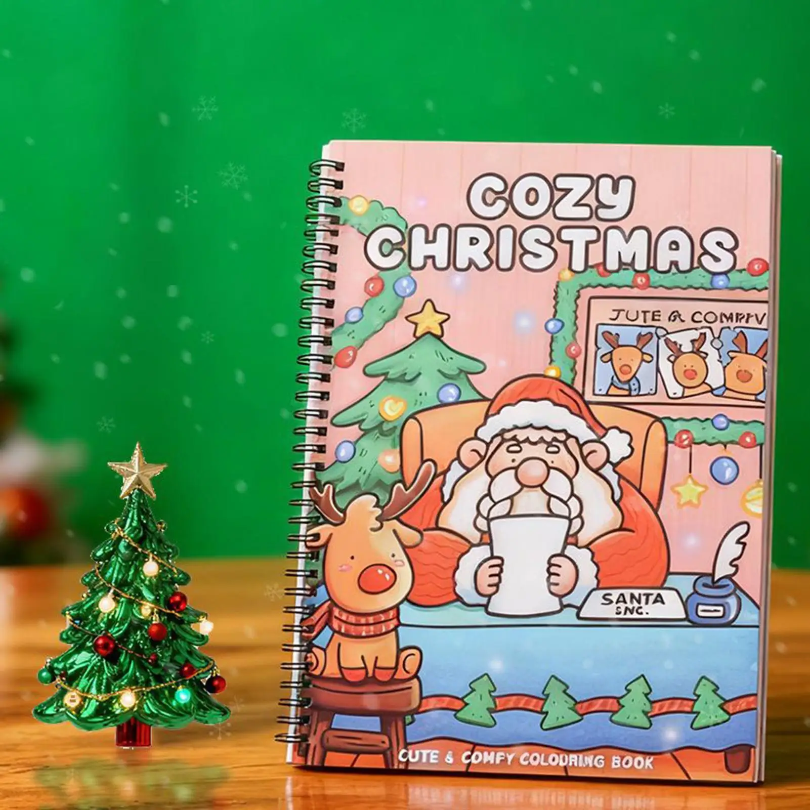 Livre de coloriage de noël guidé, apprentissage précoce, dessin du père noël, livre de coloriage pour Crayons, crayons, avion, étude en classe