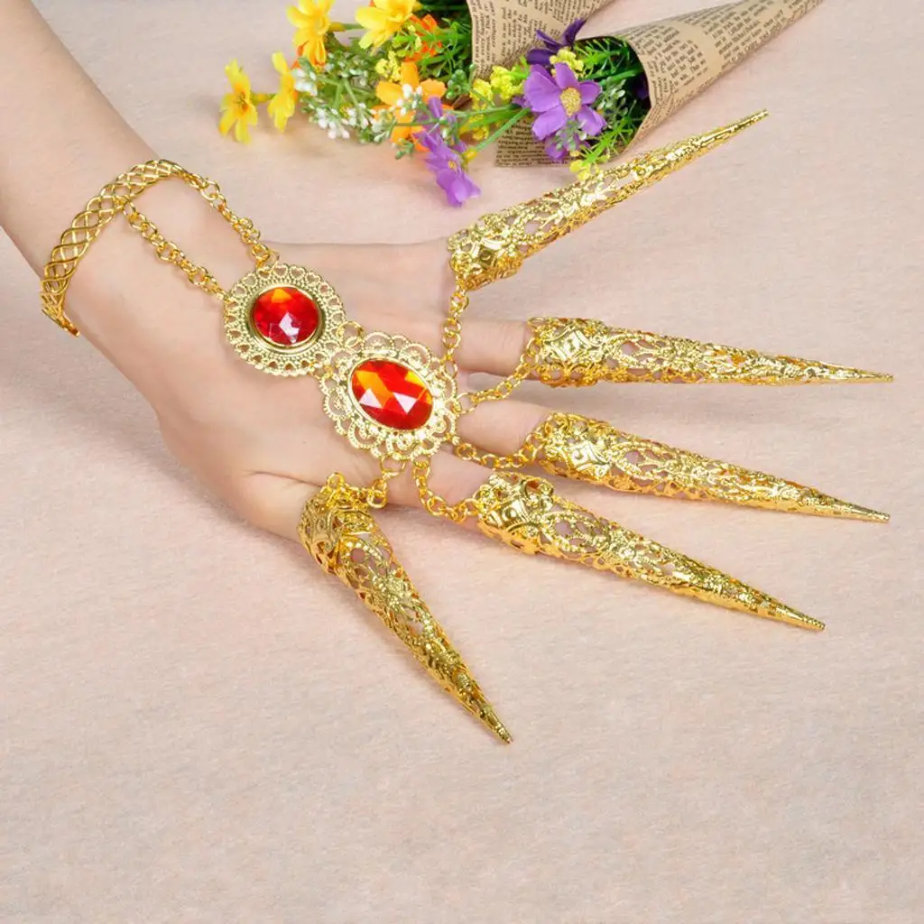Chic Finger Nail Talon Fingertip Ring Long Nail Tip Ladies Costume Prop Gift