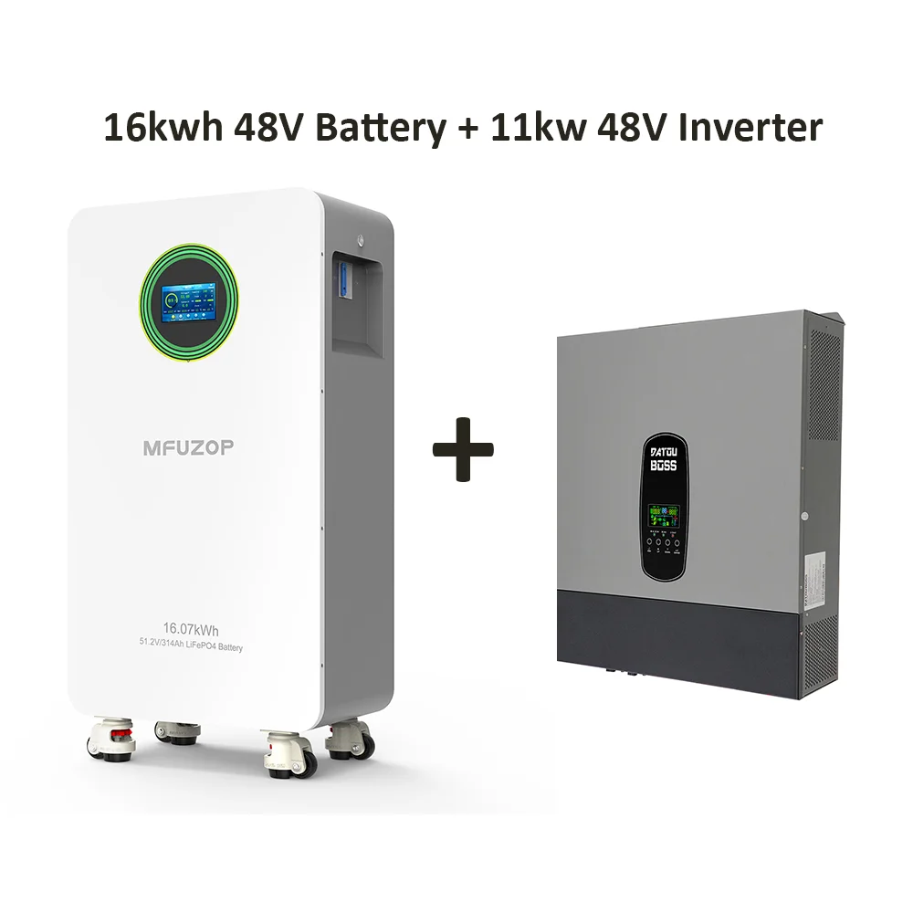 Datoboss Lifepo4 Batterij 51.2V 314Ah 16Kwh met BMS-bescherming voor zonne-energieopslag, off-grid hybride omvormer Powerwall