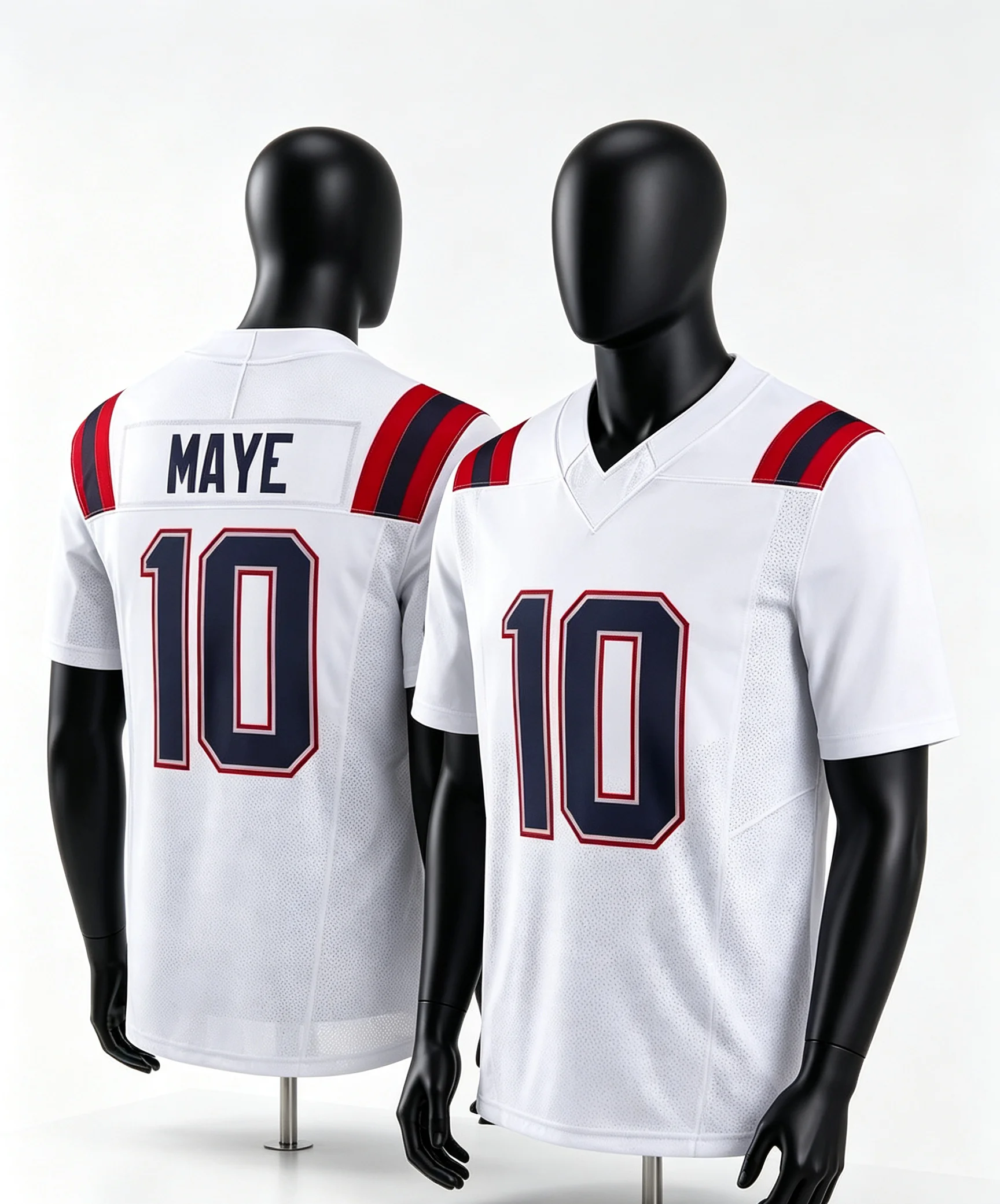 2026 Patriots Drake Maye 10# Football Jersey Shirt, 3D Print Rugby Jersey, Men Summer Training Breathable Quick Drying Jersey