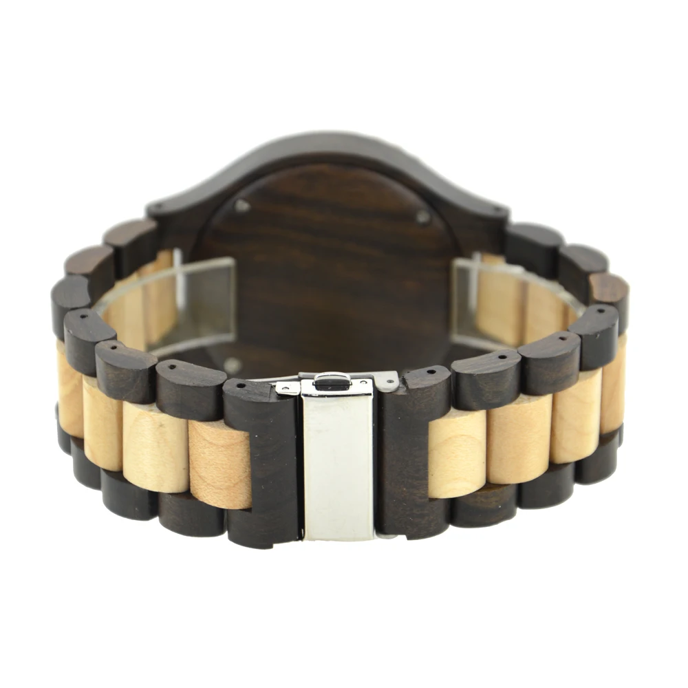 Men's Natural Wooden Quartz Wristwatch description 7