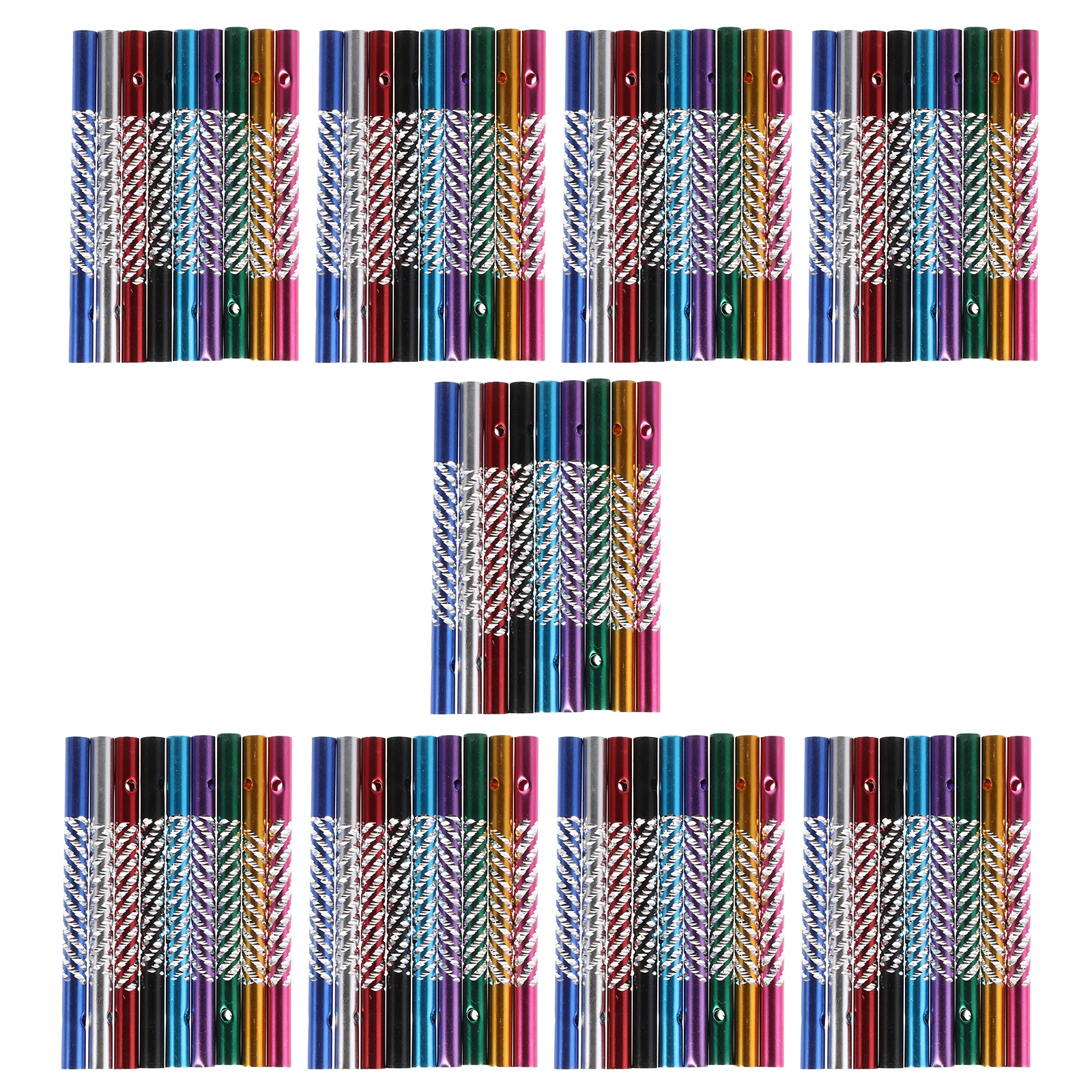 

90Pcs Aluminum Oxide Wind Chime Tubes Replacement Parts for Outdoor Garden Hanging Decor DIY Windchime Craft Supplies