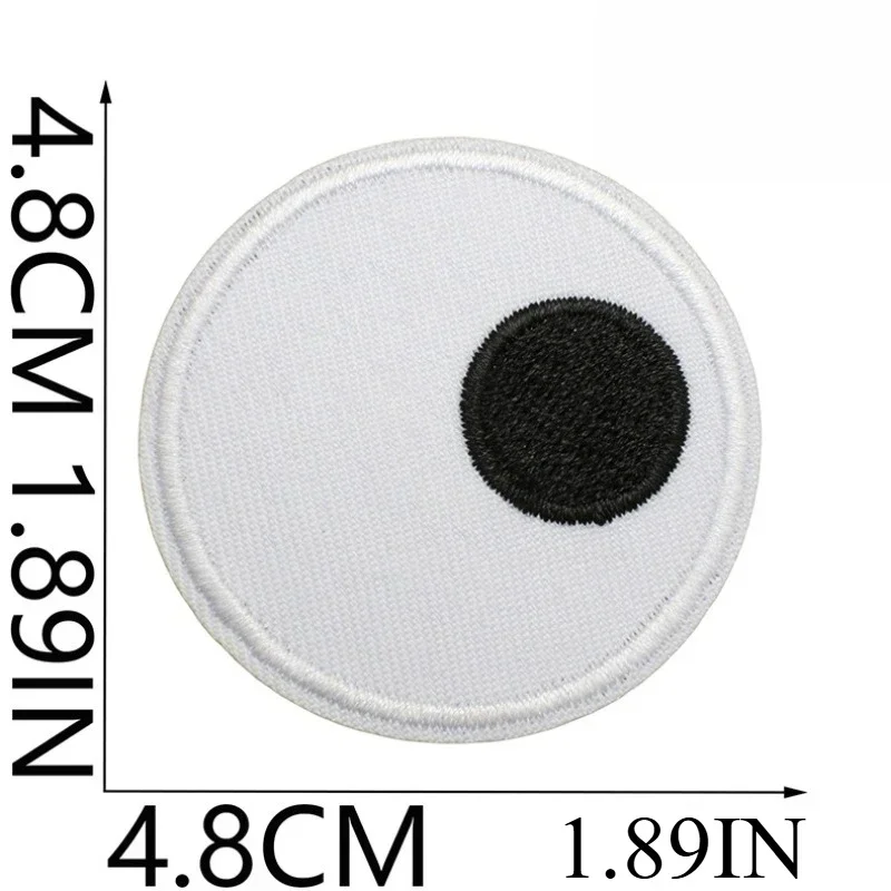 الكرتون البسكويت التطريز القماش ملصق الكمبيوتر التطريز الفصل الصبي الكي مضحك العين التطريز ملصق #6