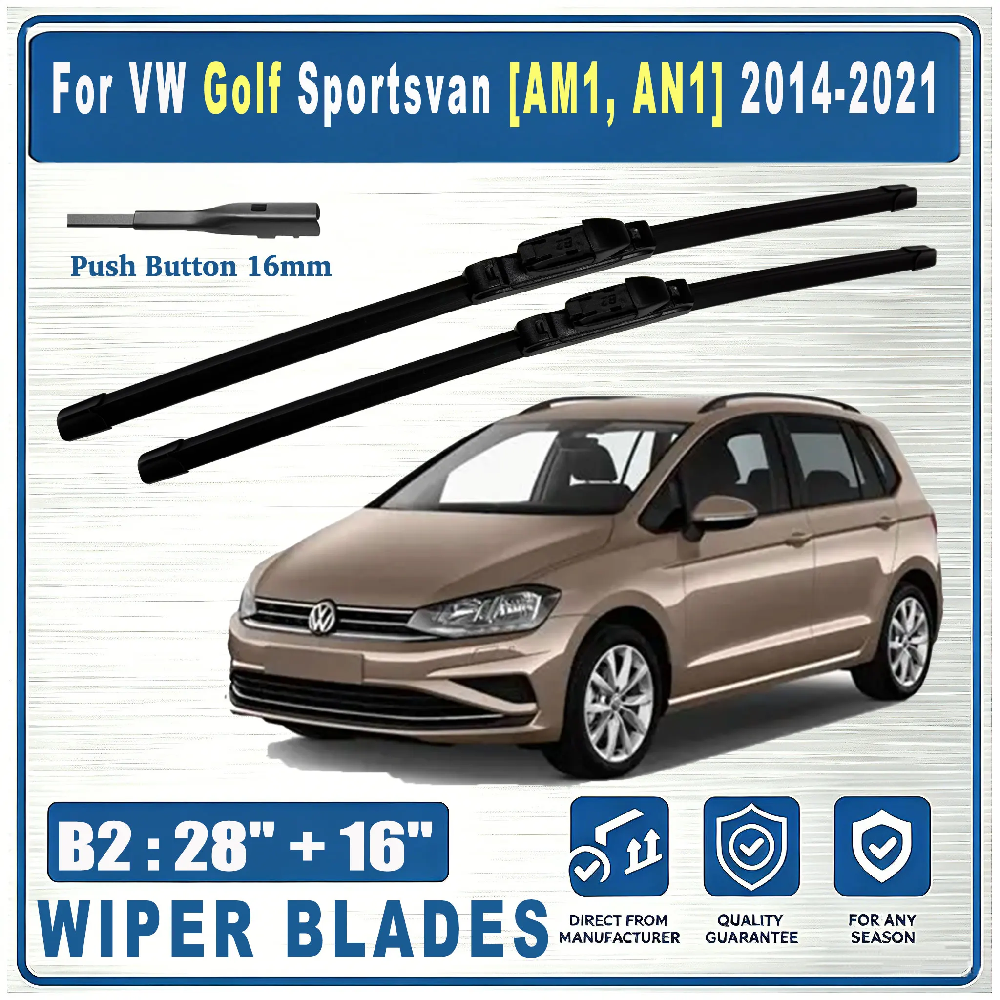 For VW Golf Sportsvan  VII AM1, AN1 2014-2021 Front B2 28
