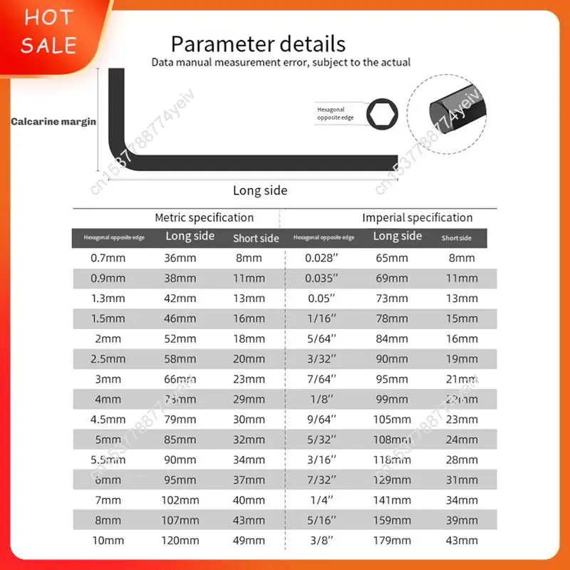 30Pcs Hexagonal Wrench Tool Set SAE & Metric Allen Wrenches L-Shaped Mechanical Hand Tools Screwdriver Kit A62X