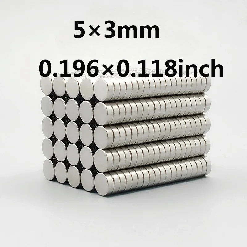 100/300 Pack 5x3mm Circular Super Strong Magnetic Discs Standard Size for DIY Crafts And Refrigerator Sticker Products