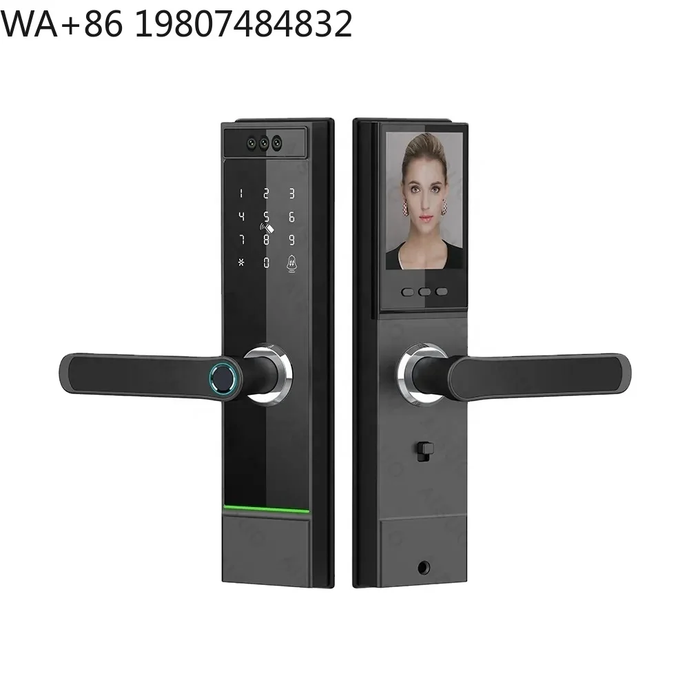 WiFi Smart Digital Door Lock 3D Face Recognition Video Intercom Visual Doorbell Biometric Fingerprint Keyless Entry Home
