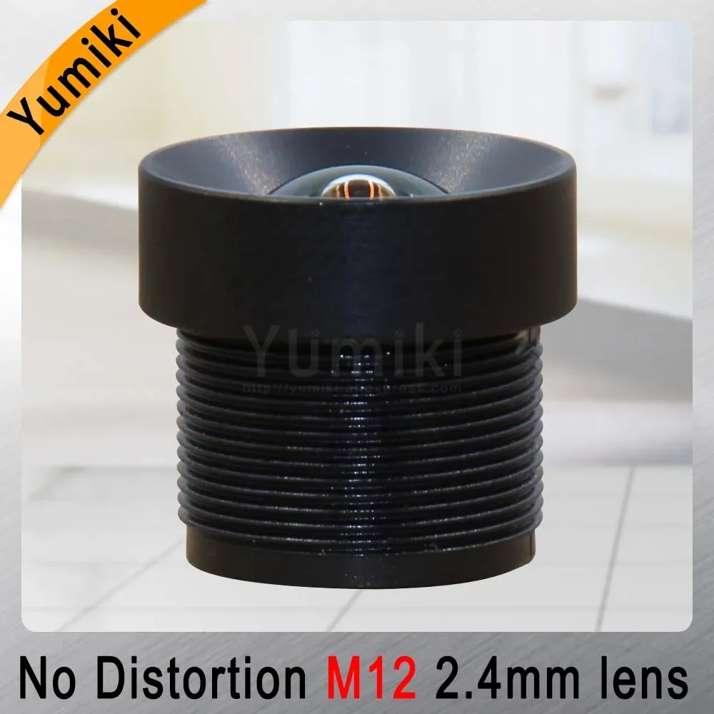 

Yumiki 2.4mm M12 Lens 1/3 Inch 5MP IR F1/2.0 No Distortion for cctv camera