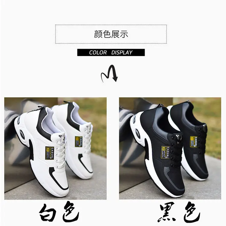 Zapatos de cuero para hombre, zapatillas bajas informales para correr, combinan con todo, zapatillas de deporte de tendencia blanca para estudiantes, M574