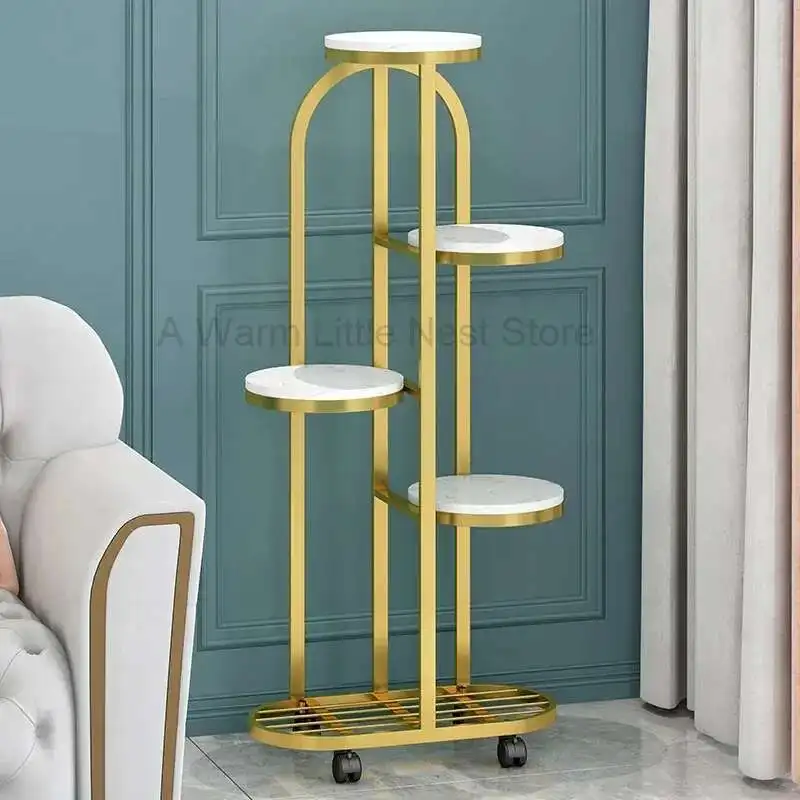 

Fashion Aesthetics Nordic Flower Shelf Living Room Balcony Simple Modern Decorations Flower Stand Indoor Plantenrek Furniture