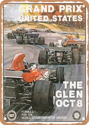 METAL SIGN - 1972 Grand Prix of the United States the Glen Vintage Ad