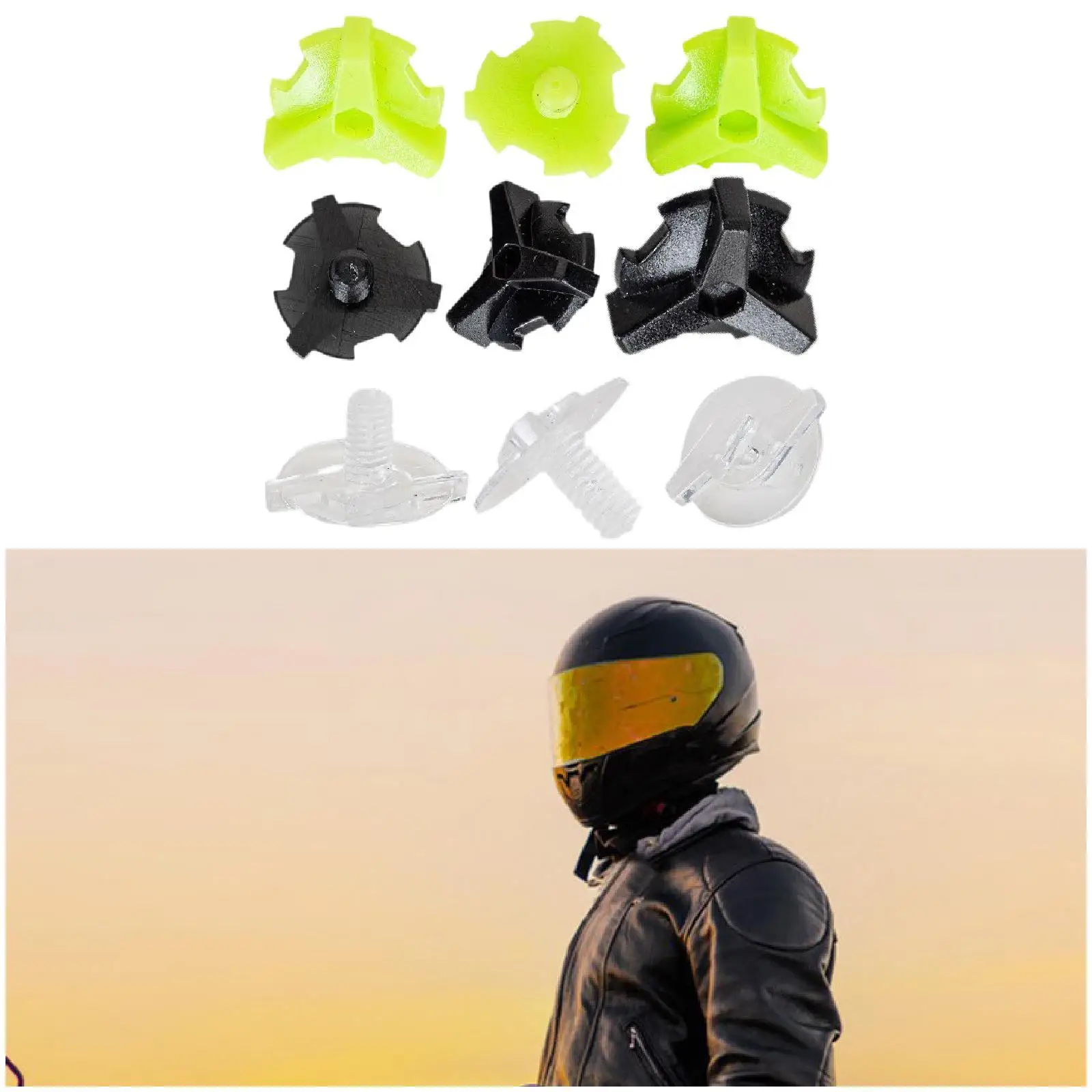 Tornillos para casco de motocicleta, accesorio Premium de repuesto para exteriores, 3 uds.