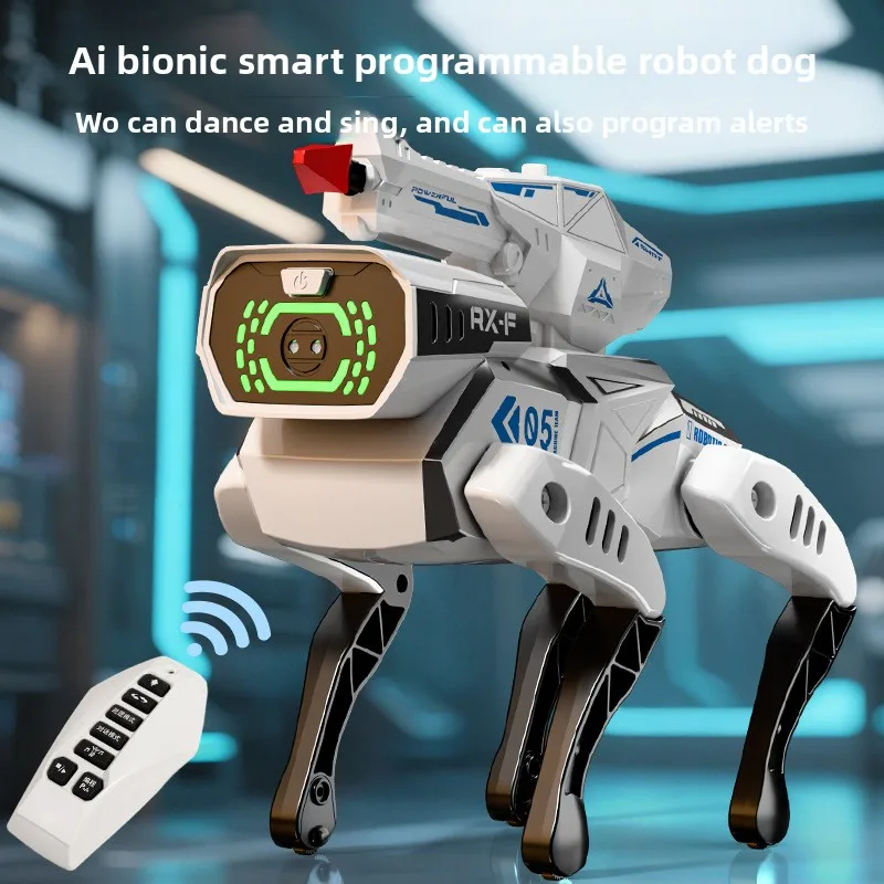 

Программирование с дистанционным управлением, механическая собака, имитация искусственного интеллекта, радиоуправляемая механическая собака, интерактивное исполнение, акробатика, механическая собака