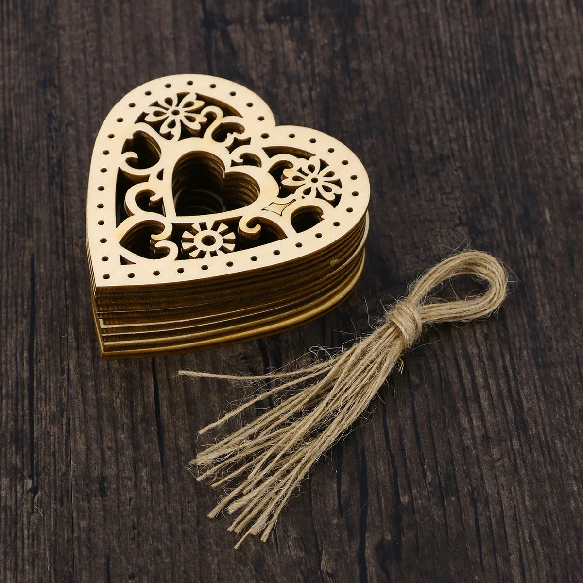 

10pcs Wood Slice Christmas Decor Wooden Embellishments Craft Material Kids Art Project DIY Sewing Supplies Accessories