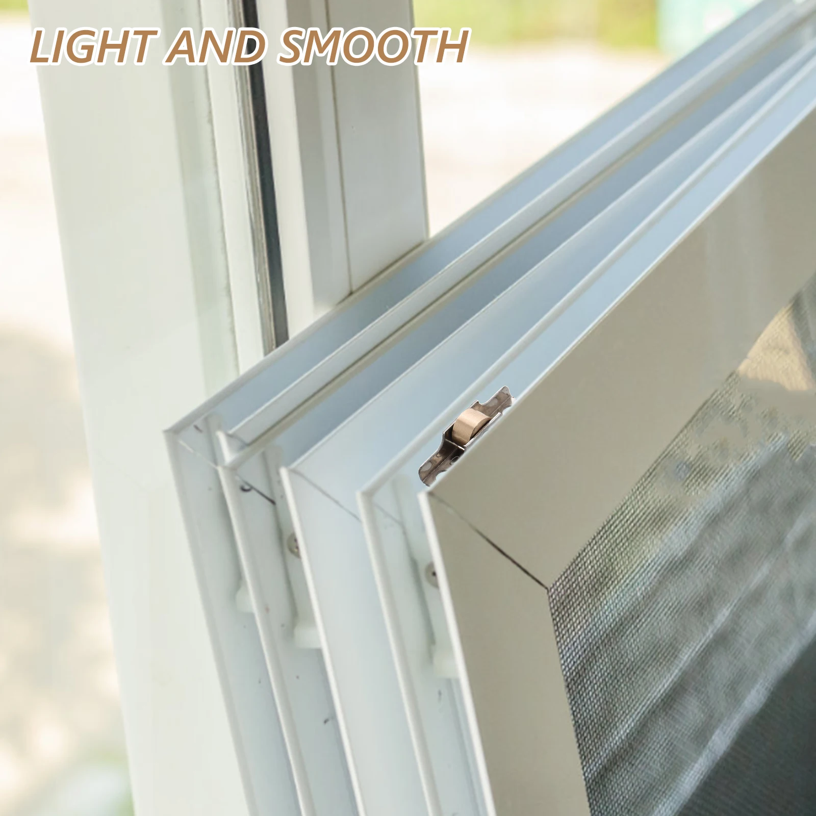 

1 set Sliding Screen Door Rollers Stainless Steel Lightweight Smooth Operation Noise Reduction Window Pulley Hardware