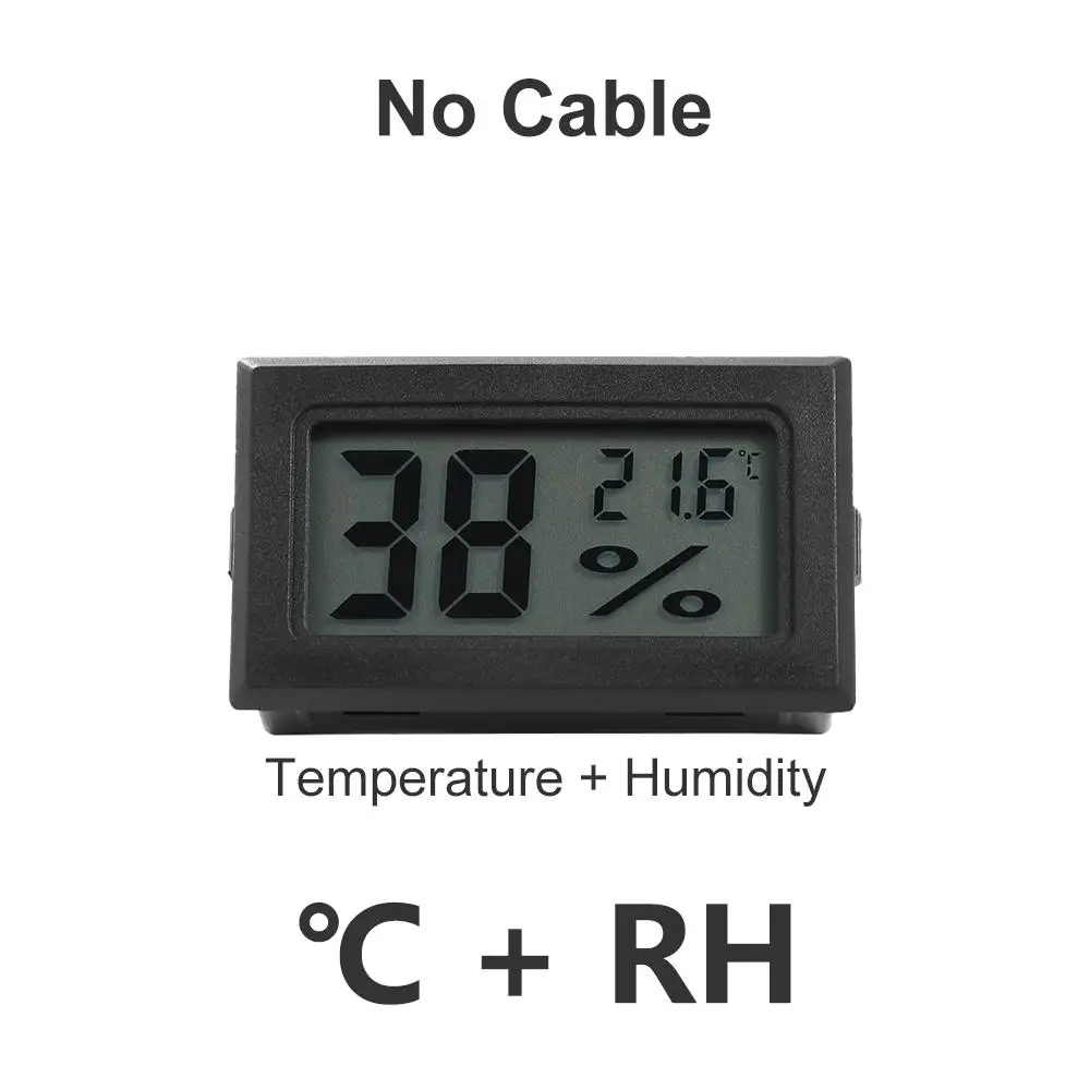 Aquarium Embedded Thermo Meter Digital LCD Hygrometer Gauge Temperature Sensor Hygrometer Humidity Meter Electronic Thermometer