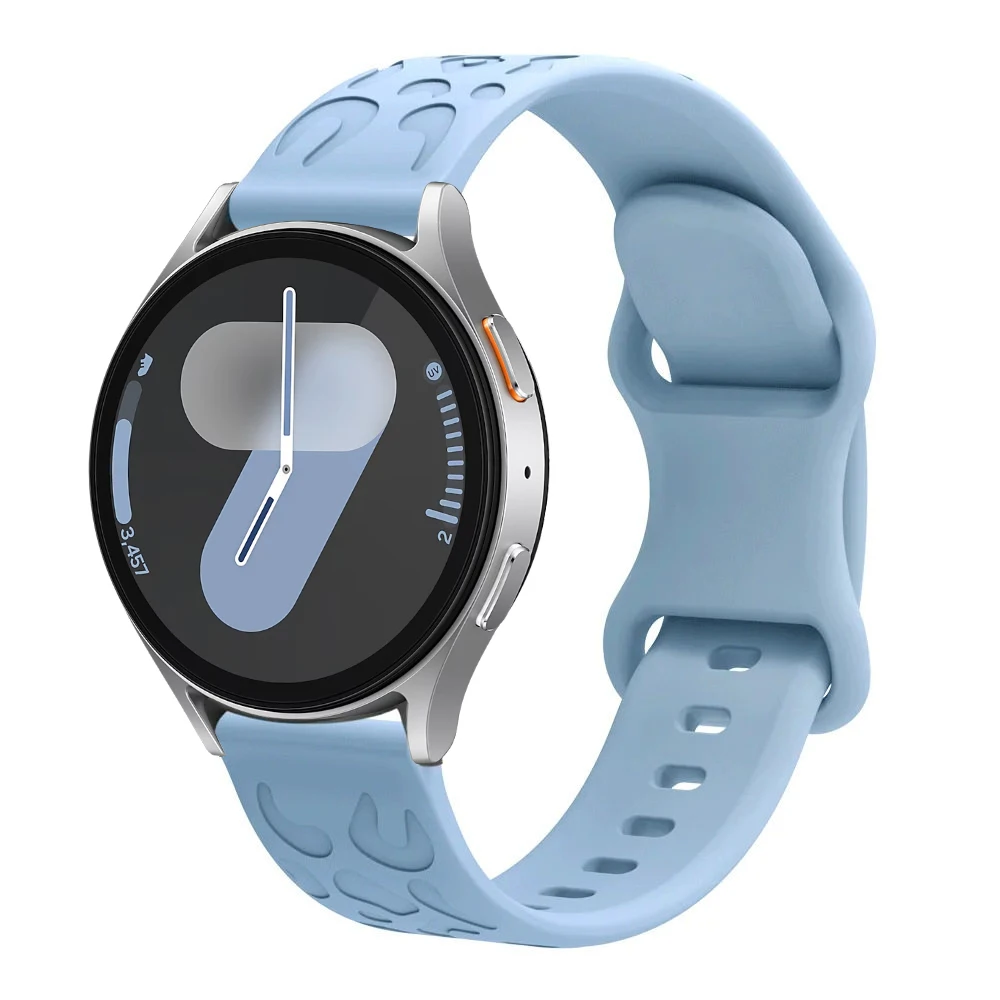 20mm 22mm Straps For Samsung Galaxy Watch 4/5/6/7 44mm 40mm Silicone Engraved Correa Wristband Bracelet HUAWEI GT 4 5 6 Pro Band