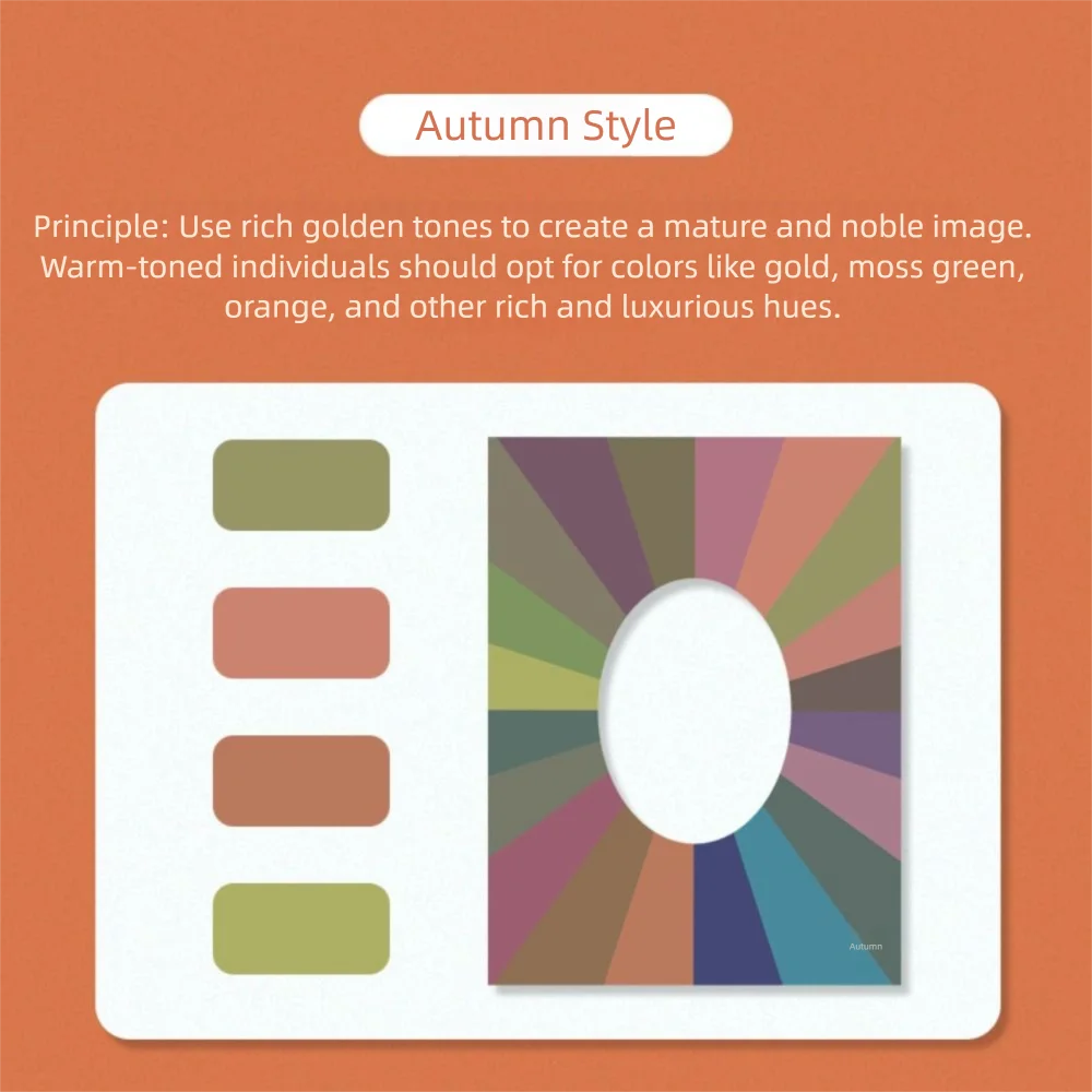 Spring Summer Autumn Winter Skin Color Self Test Card Sample Designer Paint Cold Warm Color Cards