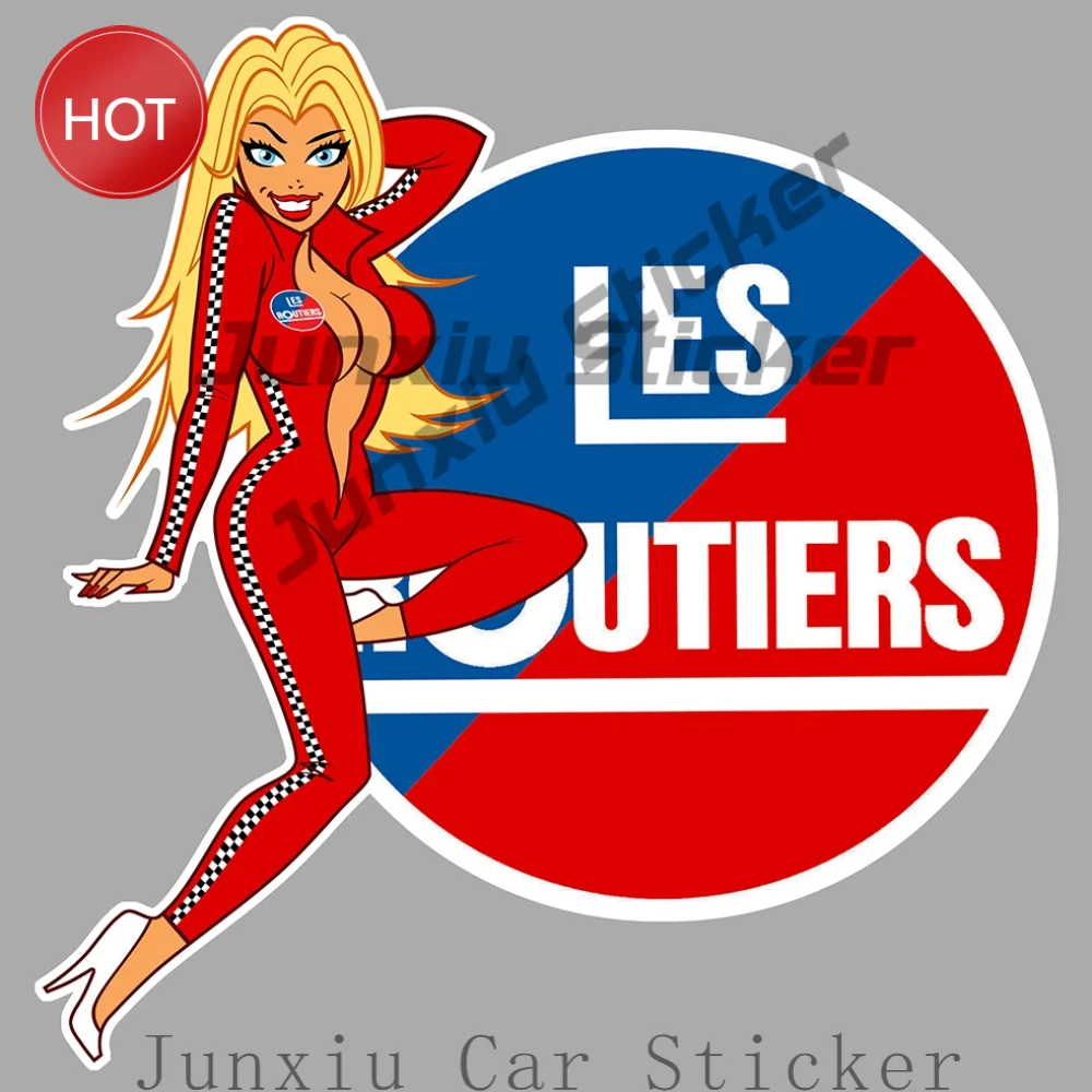 Les Routiers Pinup Sexy Camion Truck Autocollant Stylish Silver Vinyl Decal Weather Resistant For Hood Car Body Sticker Decor
