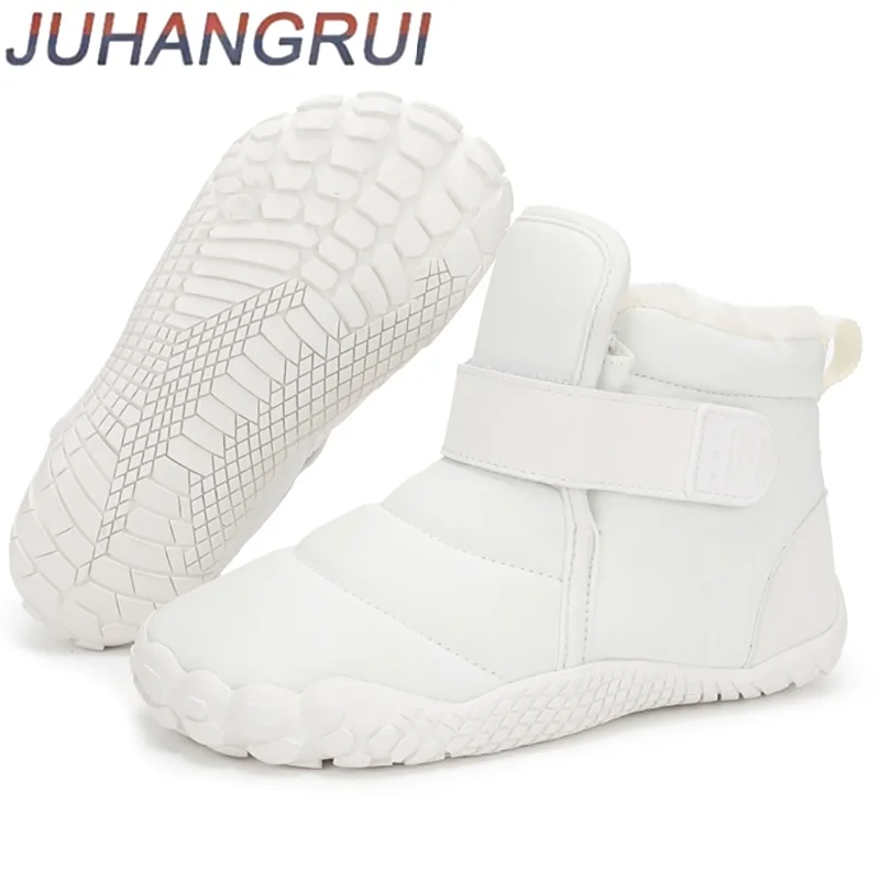 Kids Snow Boots Outdoor Anti-slip Waterproof Soft Plush Winter Short Boots Boys Warm Plush Boots Girls Soft Fur Winter Warm Boot