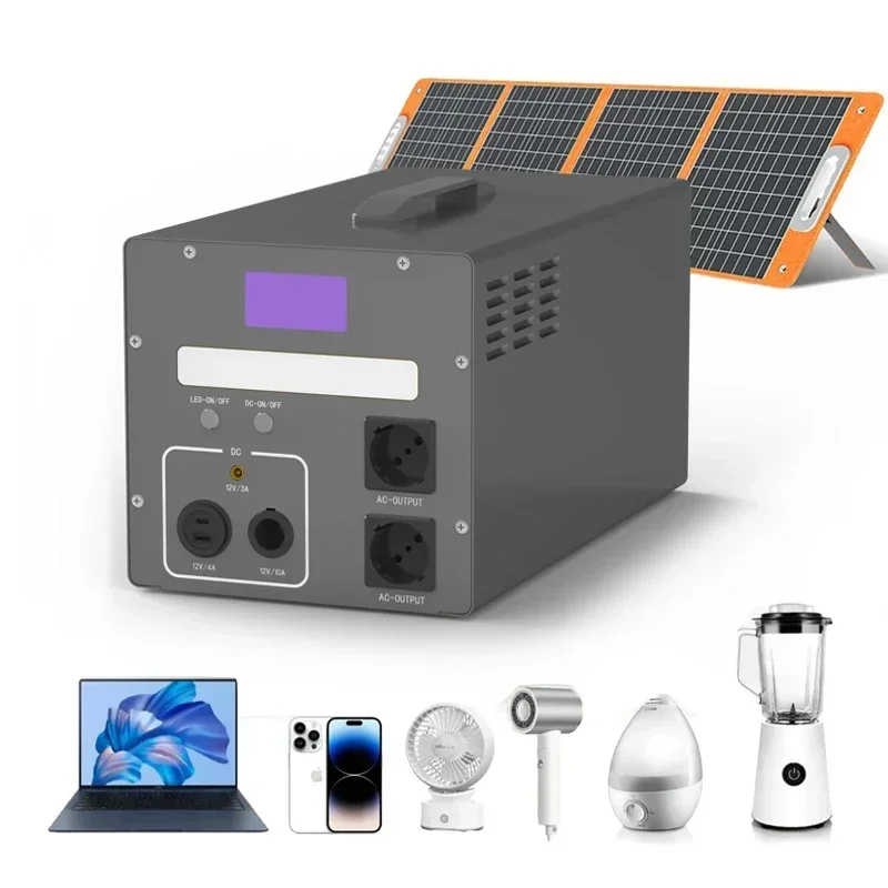 휴대용 리튬 배터리 보조배터리 (USB Type-C DC AC 비상 전원 공급 장치, 3000W 정격 출력, 실외 및 가정용)