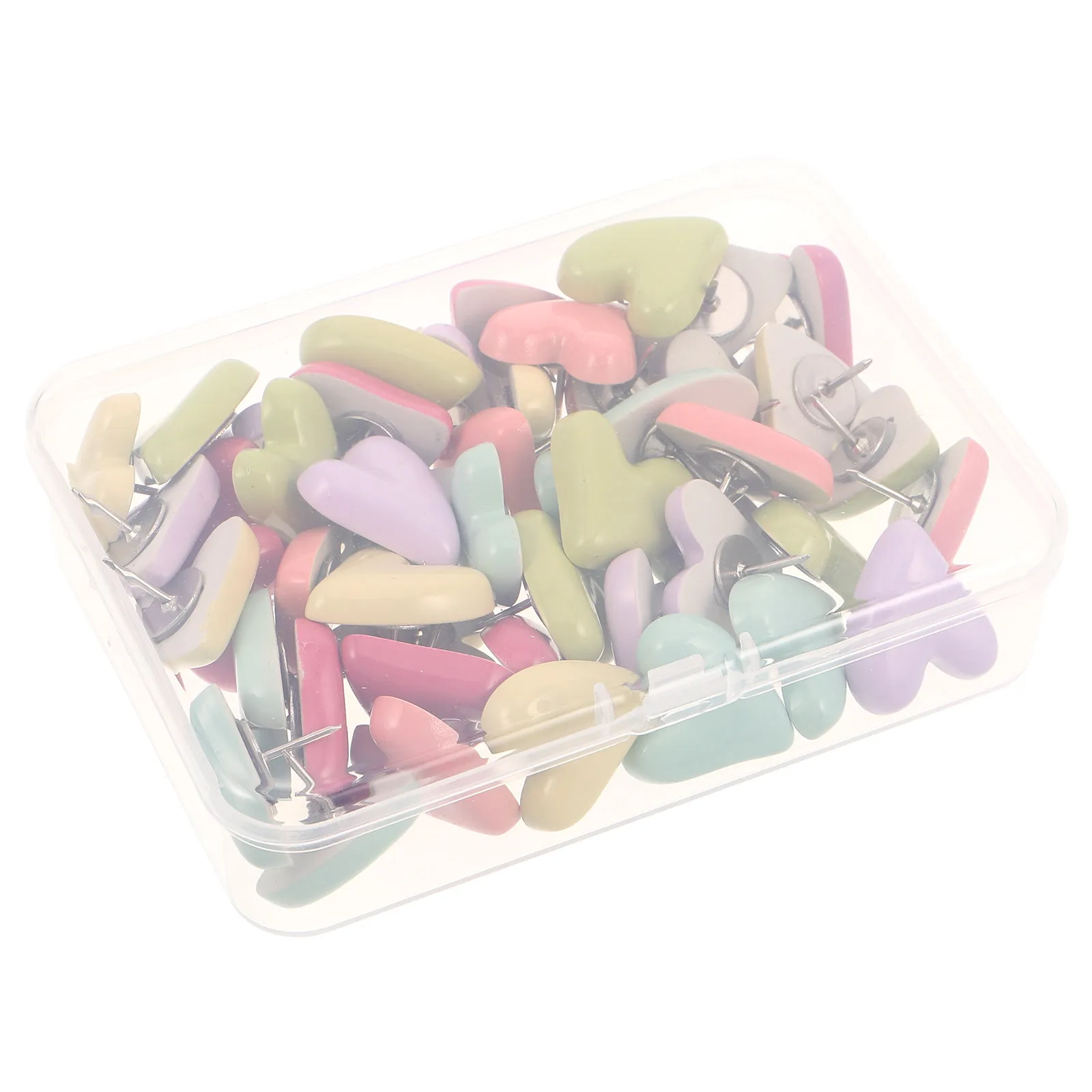 

Набор из 58 креативных мини-кнопок в форме сердца, пастельные кнопки для свадеб, Дня святого Валентина, туристических карт, фотографий, декора пробковых досок и стен