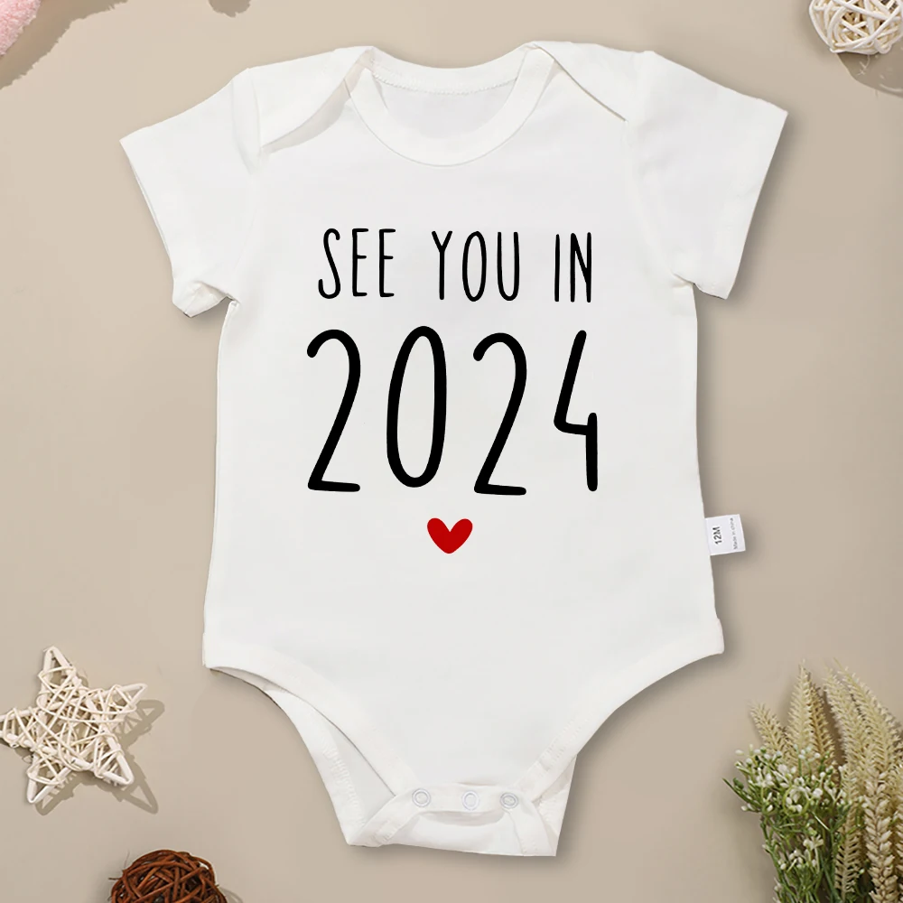 I LOVE MOM & DAD 2024 Baby Boy Girl Clothes Body Pregnancy Announcement Newborn Onesies Cotton Cozy Infant Outfits Surprise Gift