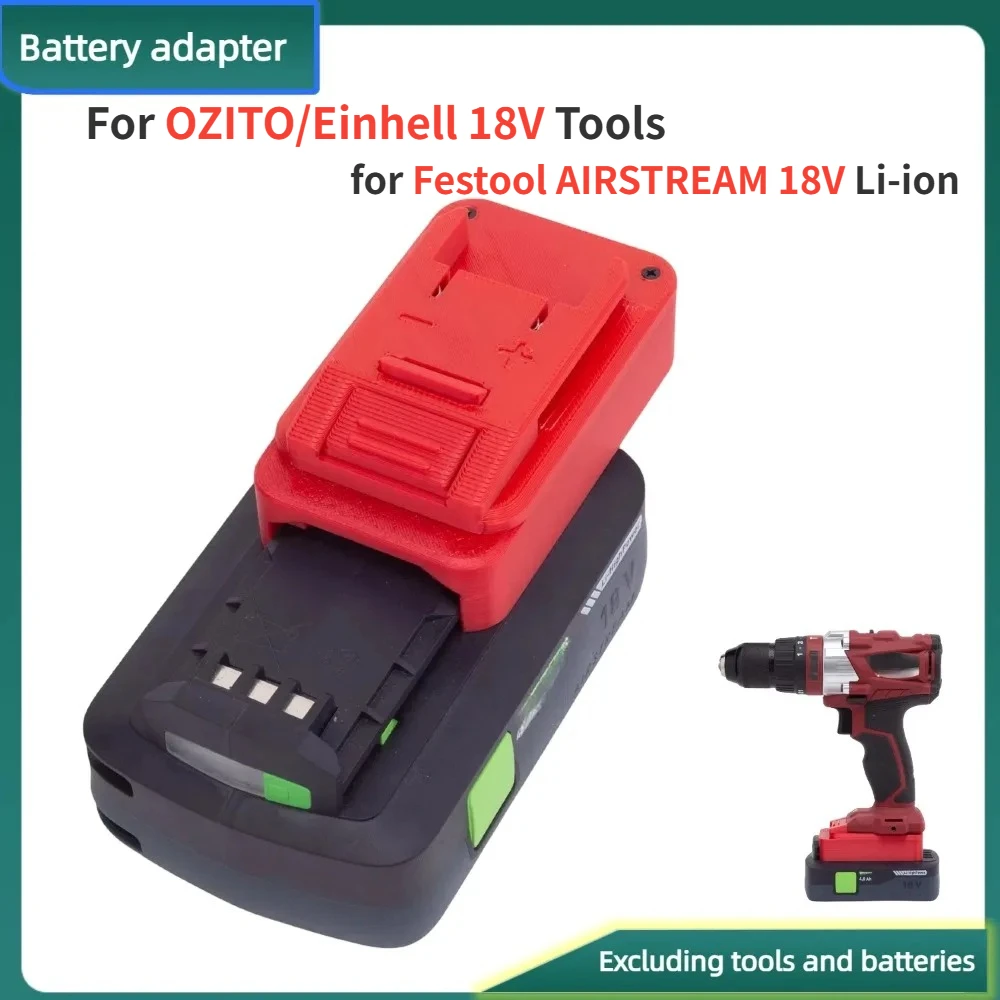 

Adapter/Converter for Festool AIRSTREAM 18V Li-ion Battery TO For OZITO/Einhell 18V Cordless Drill Tools Battery (Only Adapter)