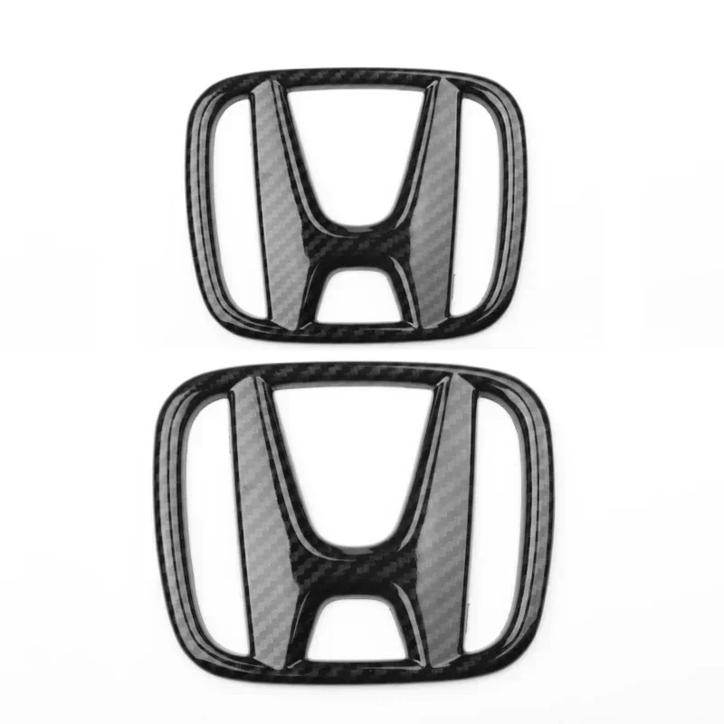 ABS Carbon Fiber Front Grille for Honda CRV 2017 2018 2019 2020 Car Rear Trunk Steering Wheel Logo Emblem Stickers Accessories