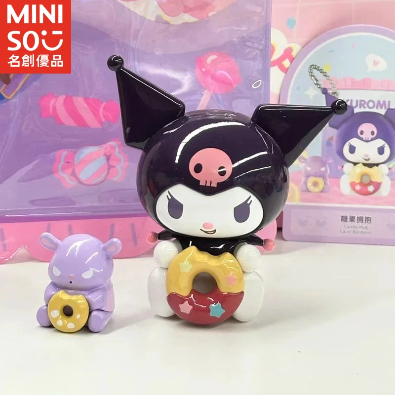 Miniso Sanrio глухая коробка Cinnamoroll моя мелодия почтовый помпон пурин Kuromi красочная еда Веселая серия таинственная фигурка игрушка подарок