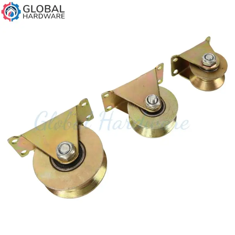 High-Strength Movable Door Heavy Duty Guide Wheel: 80MM Triangle Pulley with U-Shaped Bearing Groove