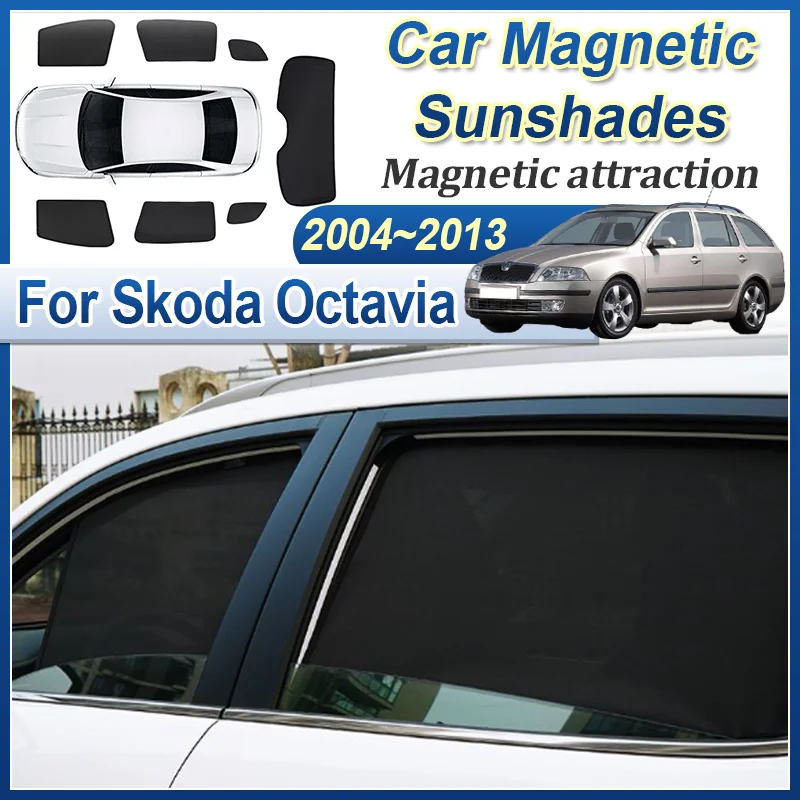 

Anti-UV Car Sunshade For Skoda Octavia 1Z MK2 Wagon 2004~2013 Privacy Protection Magnetic Coverage Blocking Curtain Auto Parts