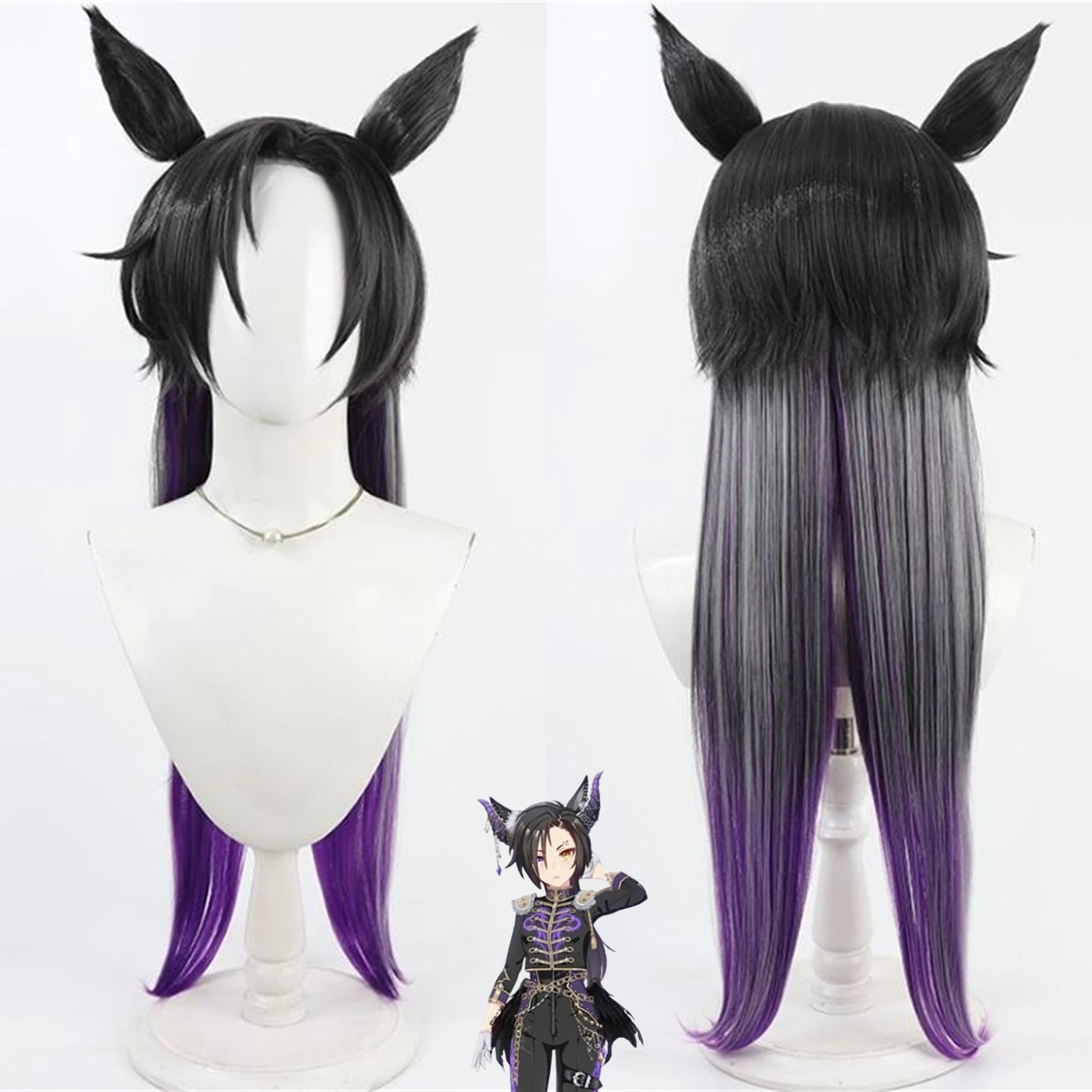 

Cosplay Uma Musume Pretty Derby Air Groove Wig Anime party wig heat-resistant synthetic ear tail wig