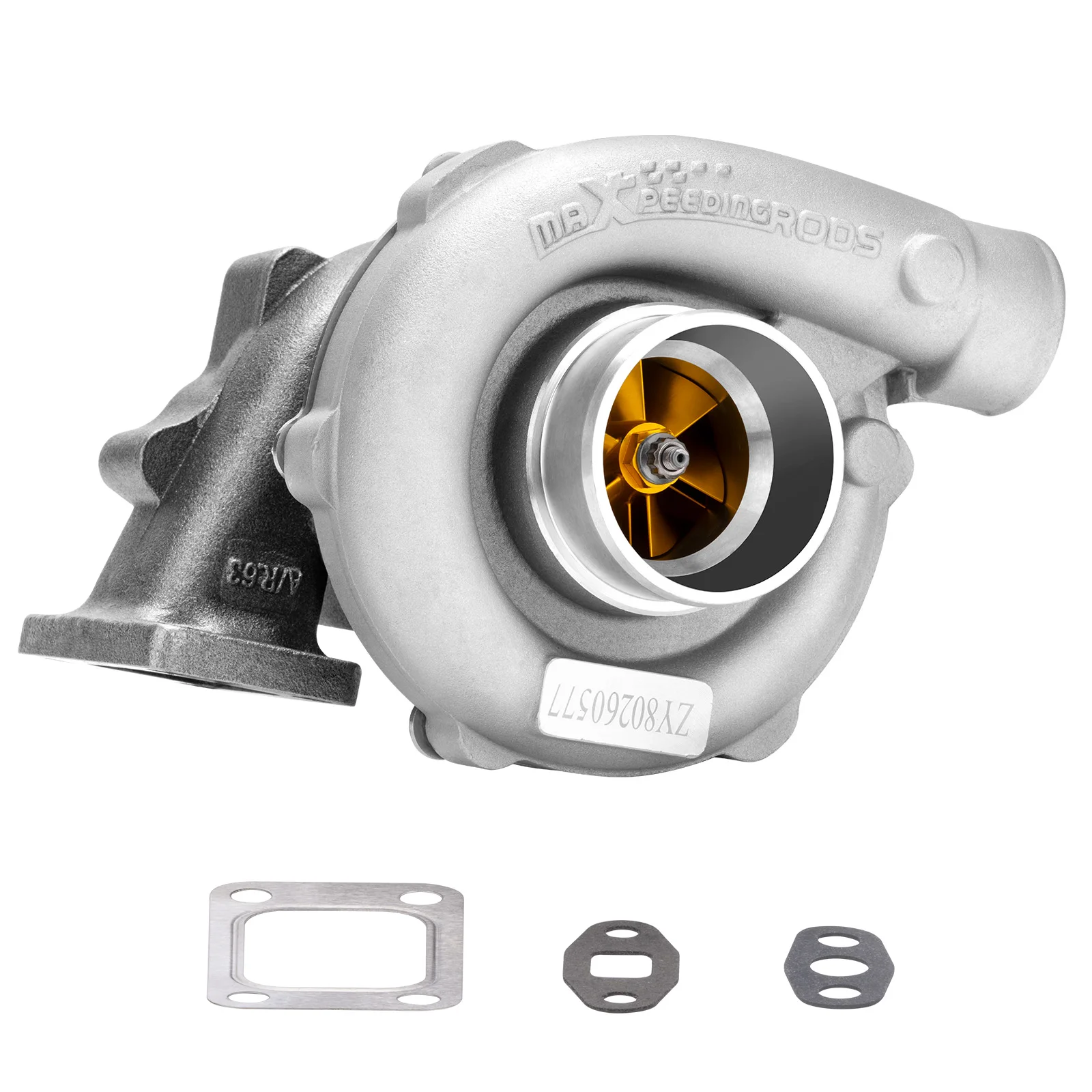 

Turbo T3T4 T04E A/R .63 Turbocharger Street Type 400+HP 18PSI for 4/6 cyl