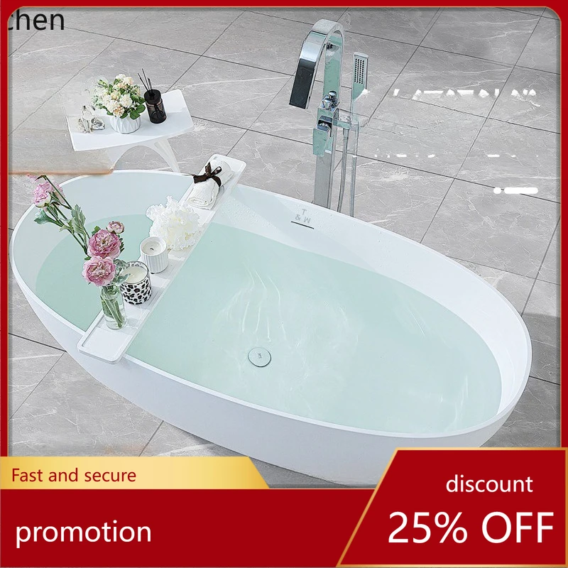 

HXL Artificial Stone Bathtub Freestanding Hotel Oval Tub